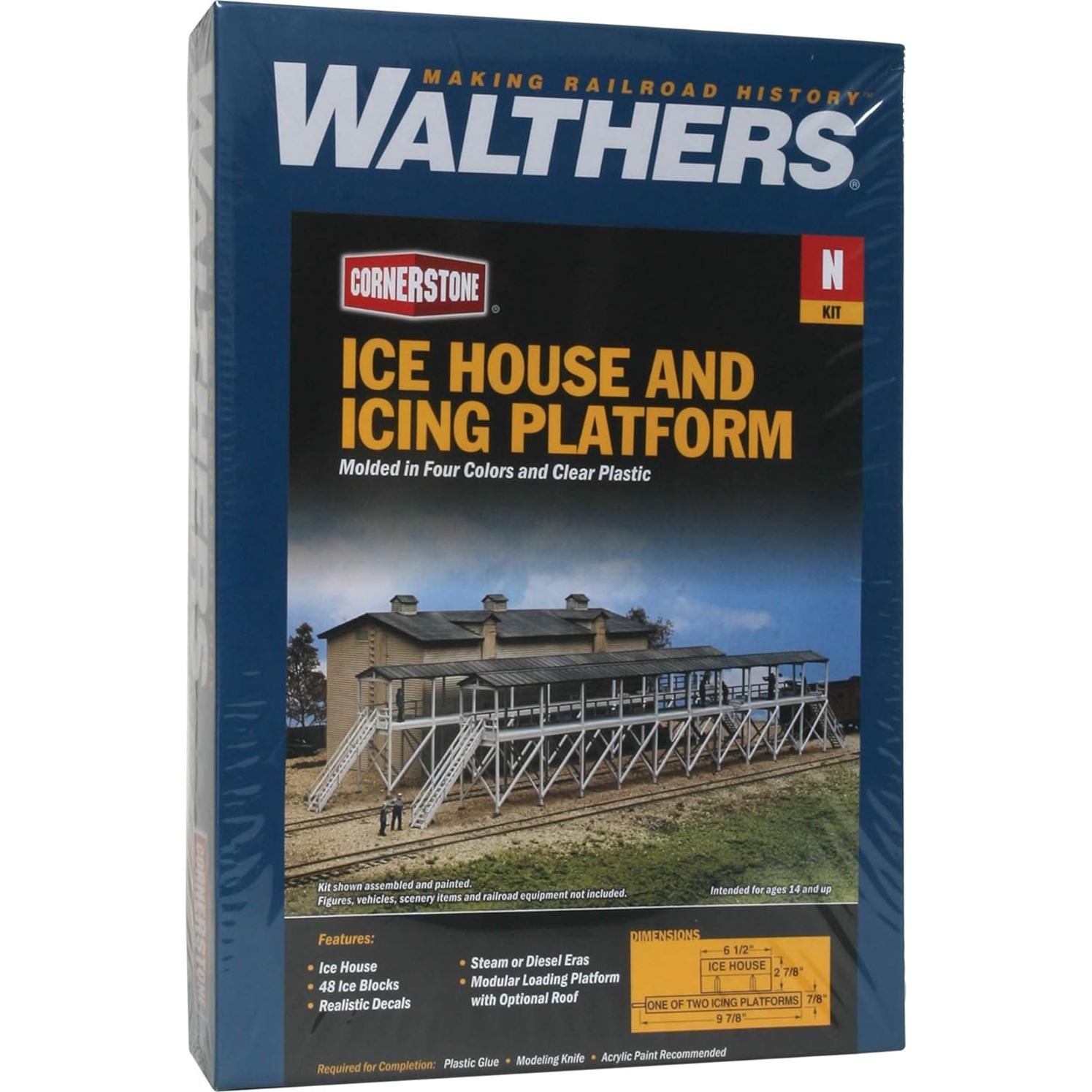 Kit Casa de Hielo y Plataforma Walthers 25 x 9.5 cm