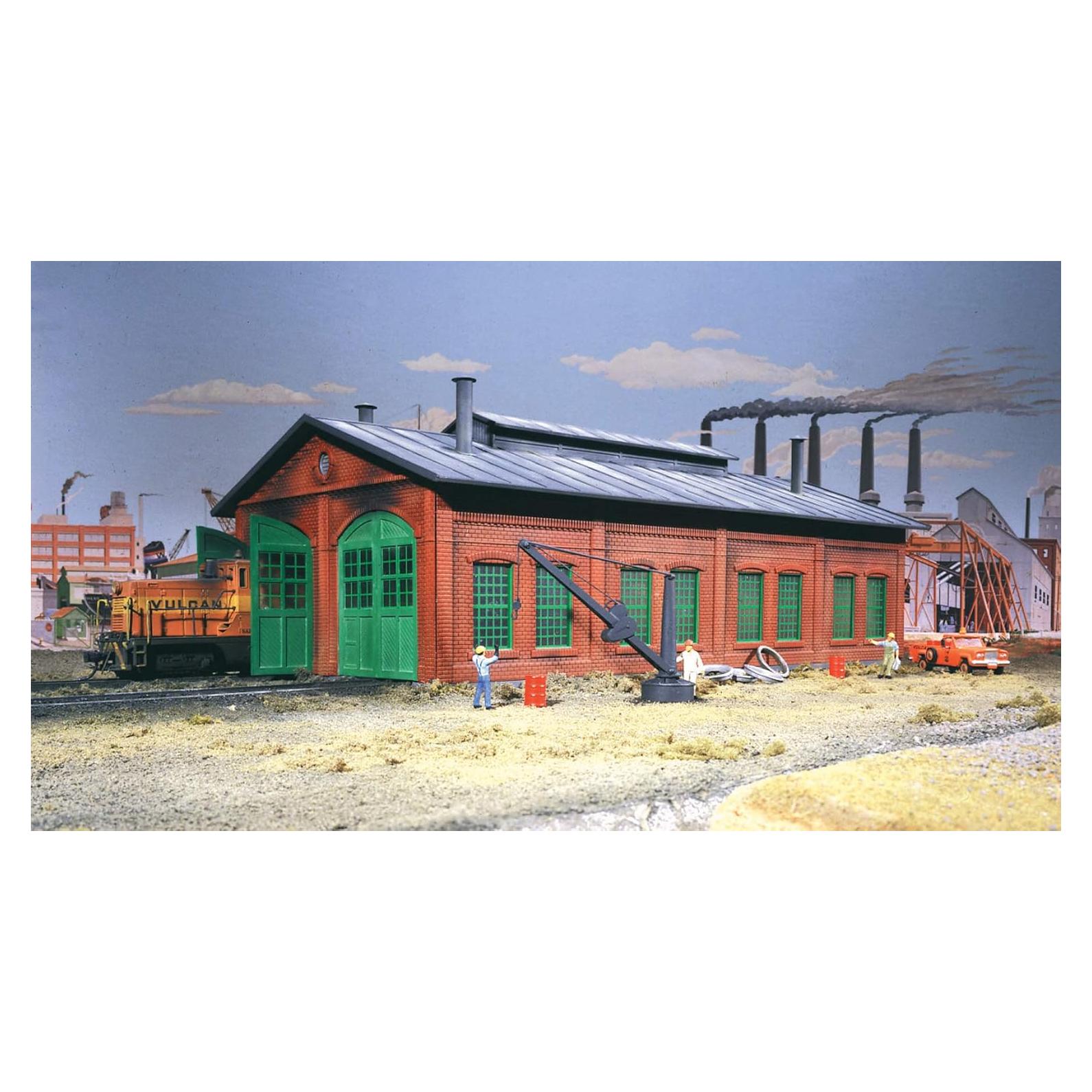 Kit Casa de Locomotoras Walthers HO 2 Muelles y Accesorios