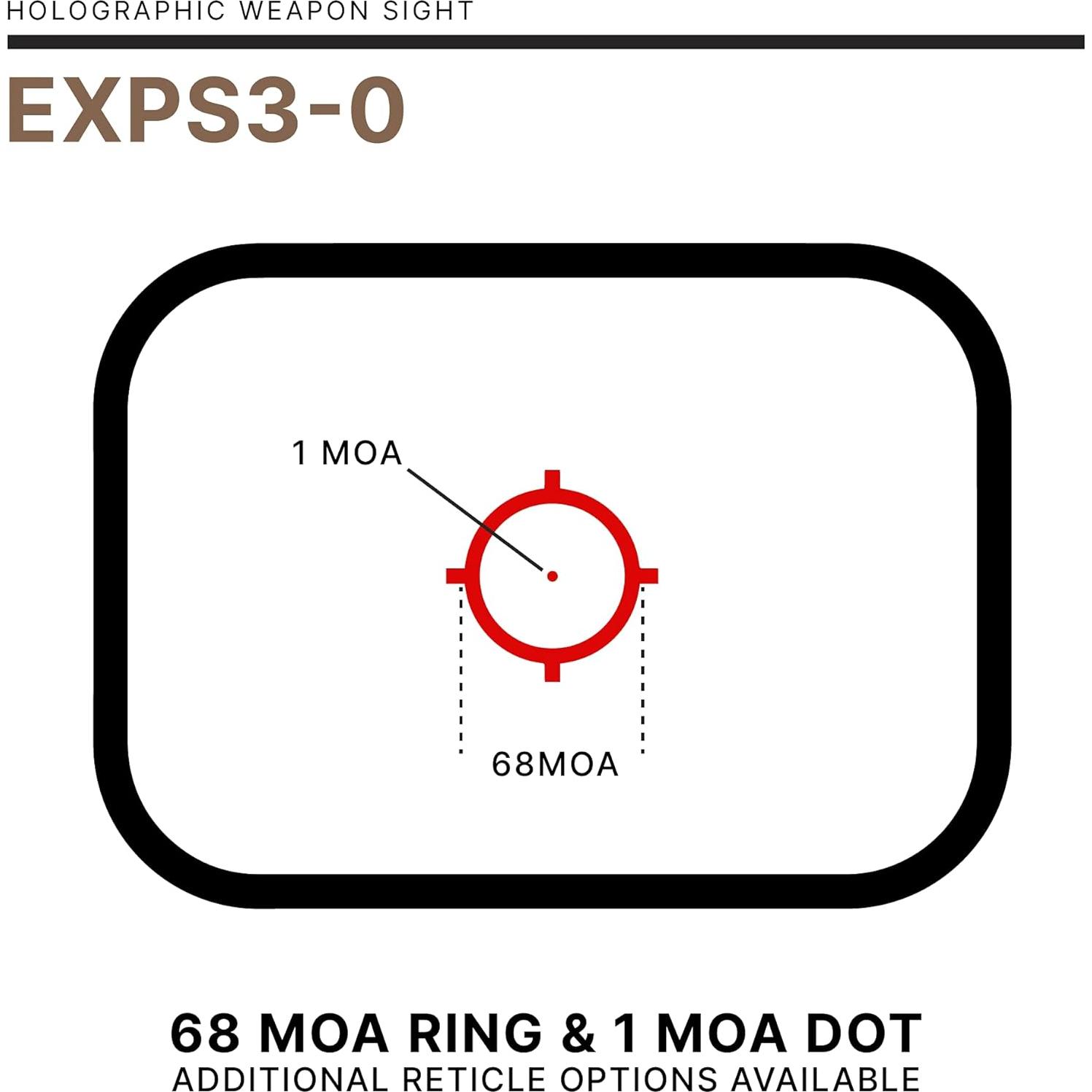 Visor Holográfico EOTECH EXPS3-0 para Caza, Negro