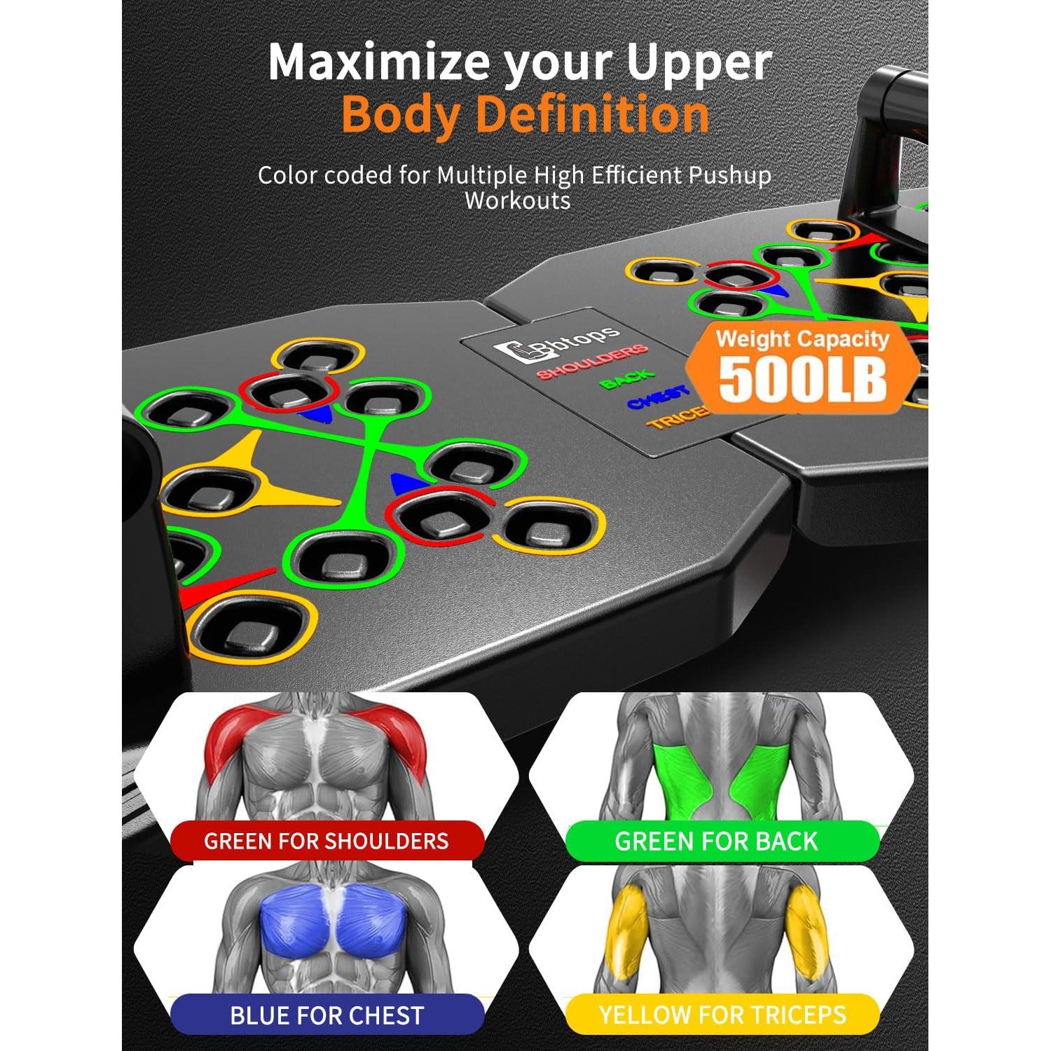 Tabla de Flexiones Bbtops 25 en 1 Plegable para Gimnasio