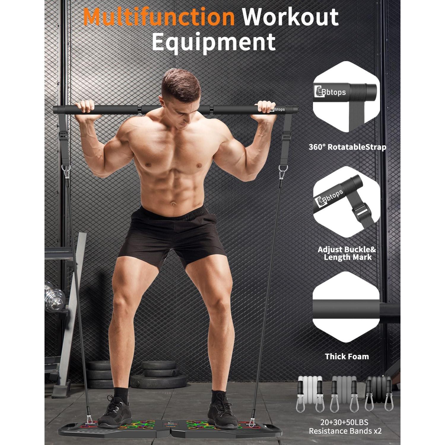 Tabla de Flexiones Bbtops 25 en 1 Plegable para Gimnasio