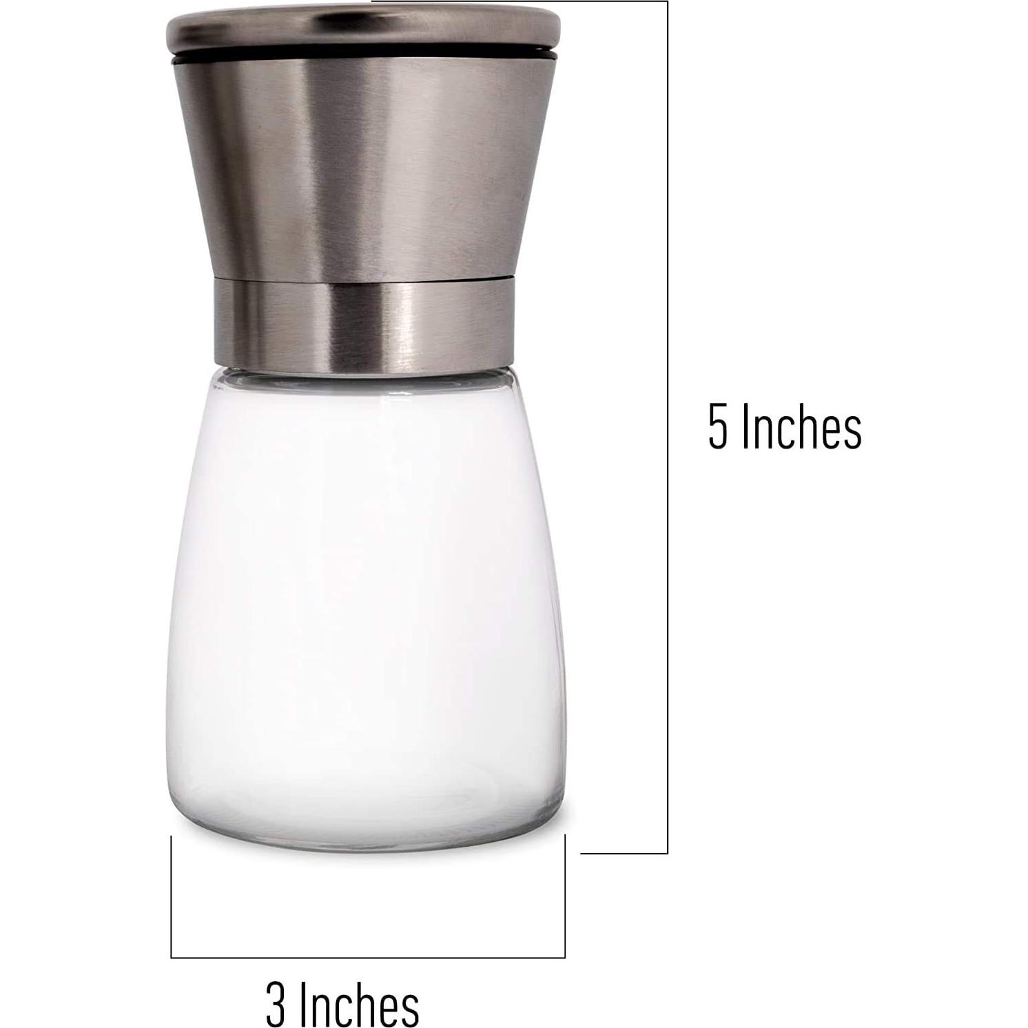 Molinillo de Sal y Pimienta HOME EC de Vidrio y Acero Inoxidable