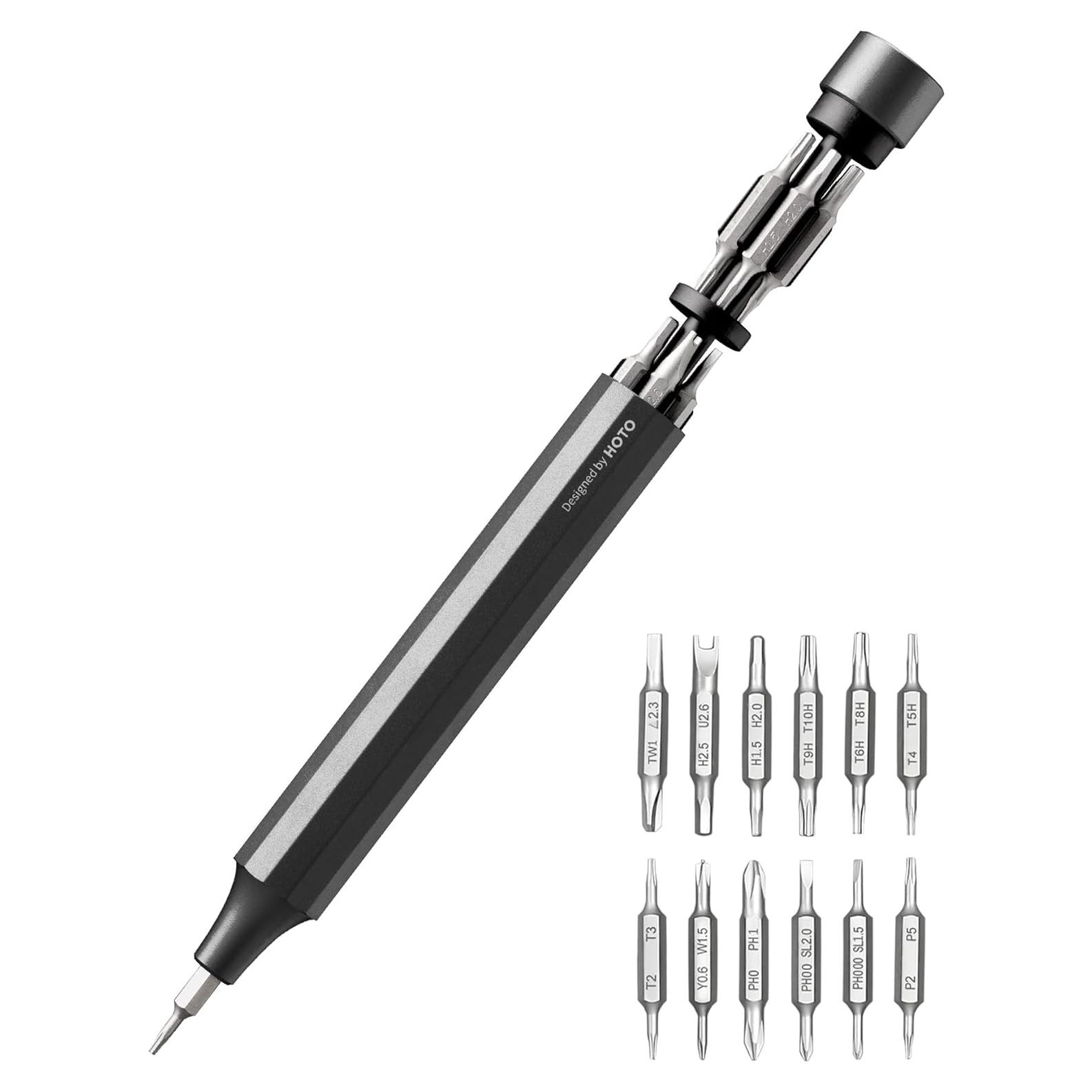 Juego de Destornilladores HOTO 24 en 1 Magnético Gris