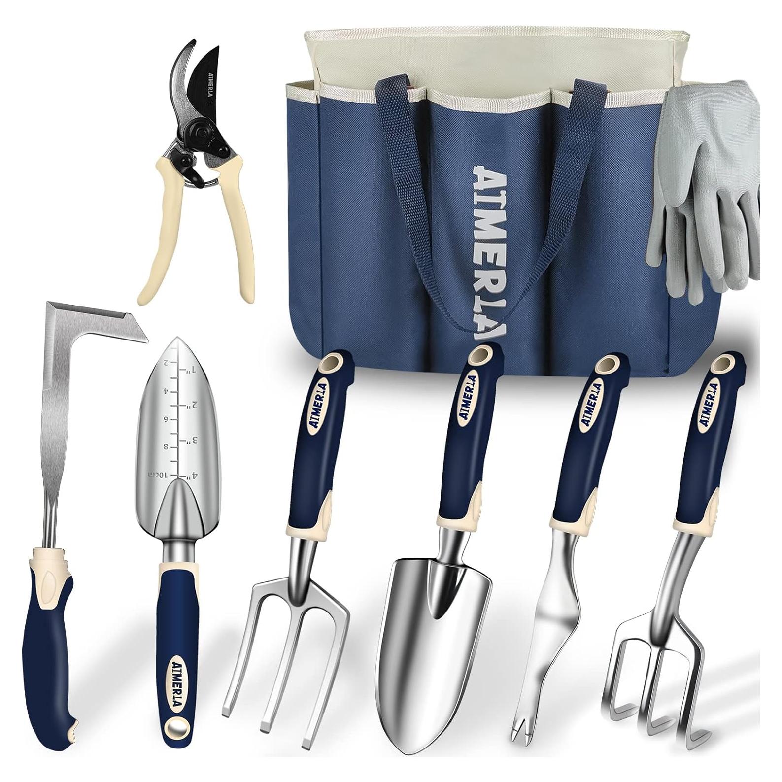 Juego de Herramientas de Jardinería Aimerla 9 Piezas Ergonomicas