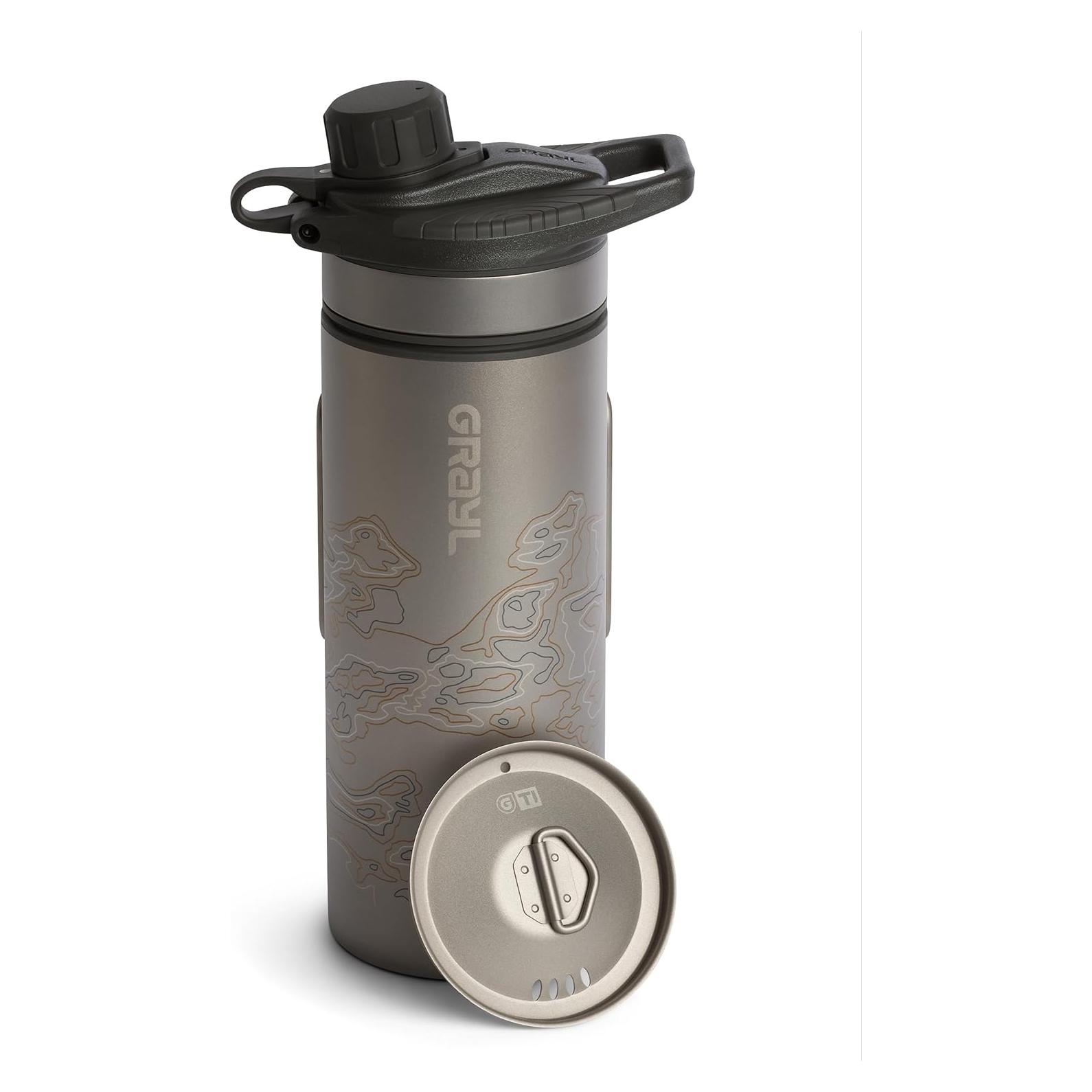 Botella Purificadora GRAYL GeoPress Titanio 710 ml - Camping