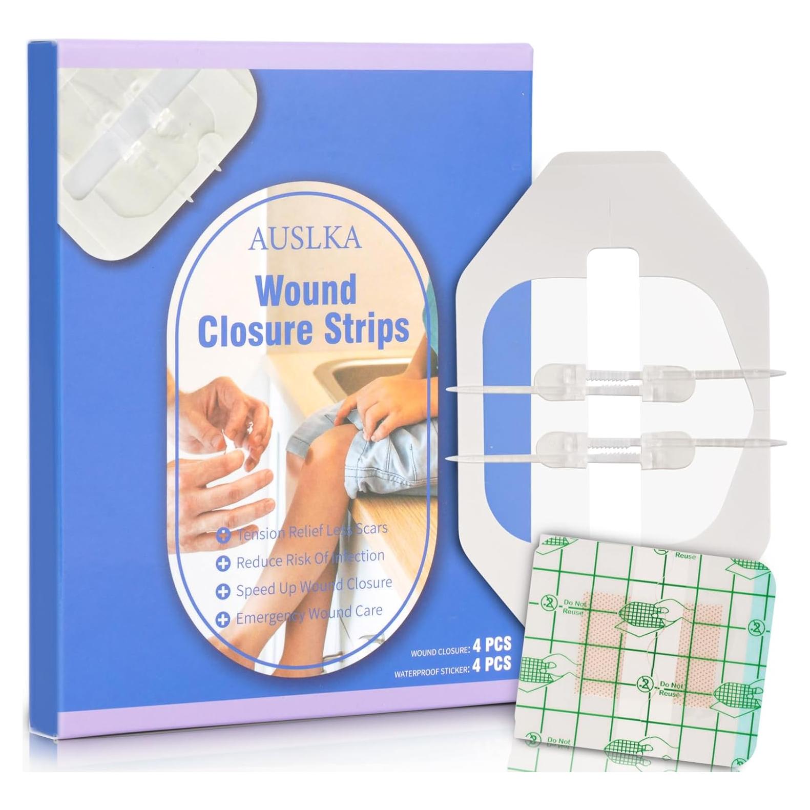Kit de Cierre de Heridas AUSLKA - 4 Tiras Mariposa 6.99 cm
