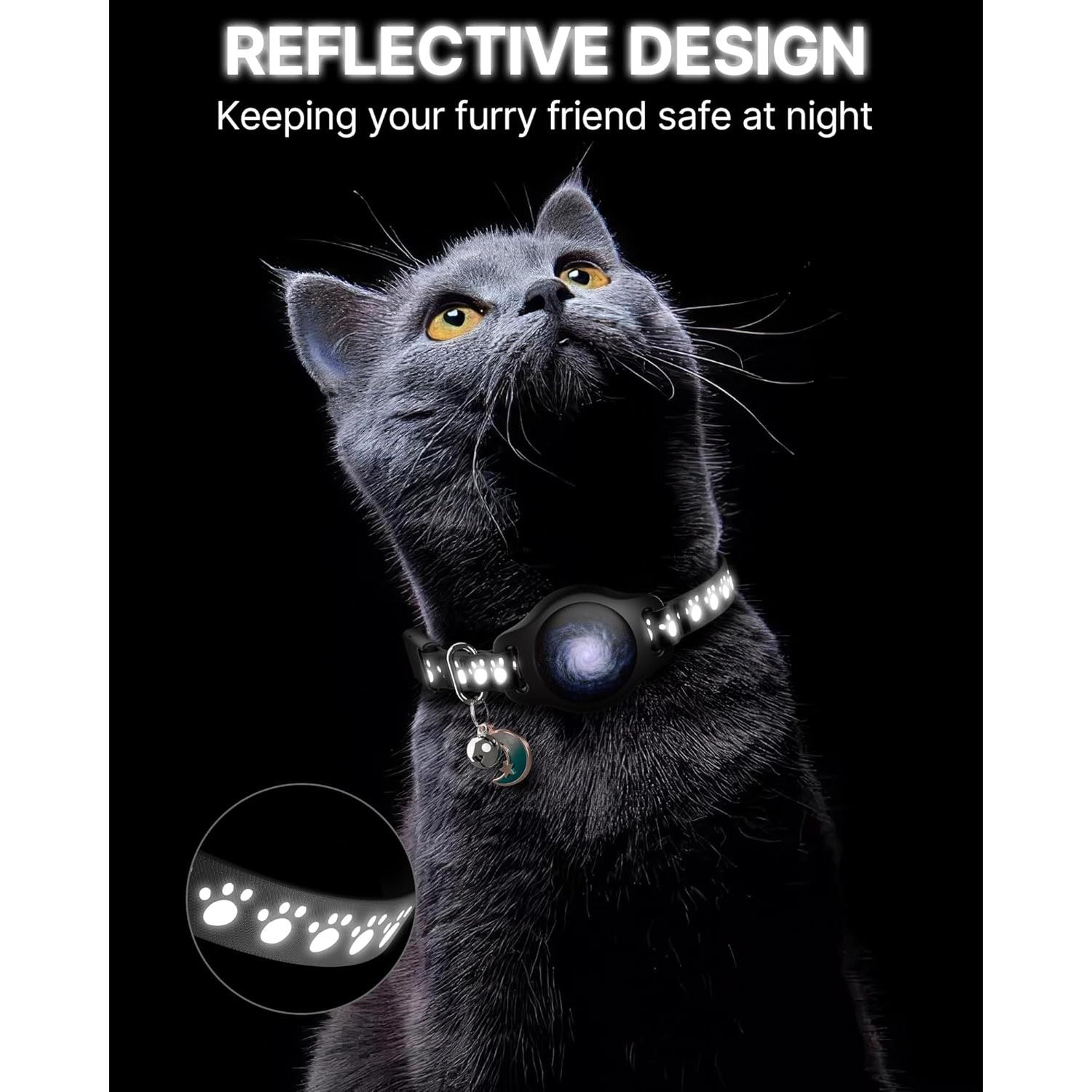 Collar para Gato con Rastreador Airtag Typecase Negro 20-30 cm