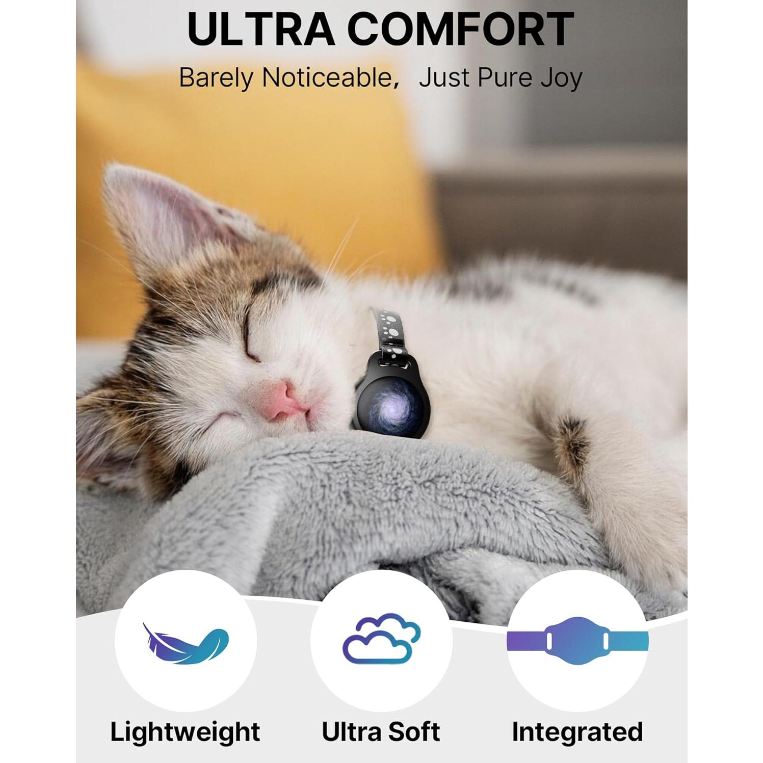 Collar para Gato con Rastreador Airtag Typecase Negro 20-30 cm