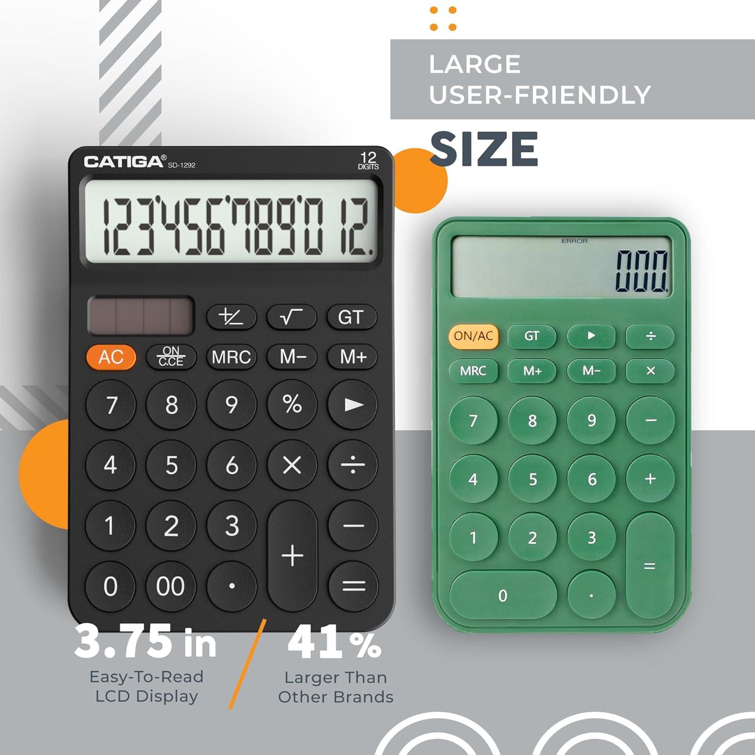 Calculadora de escritorio CATIGA SD-1292 12 dígitos solar