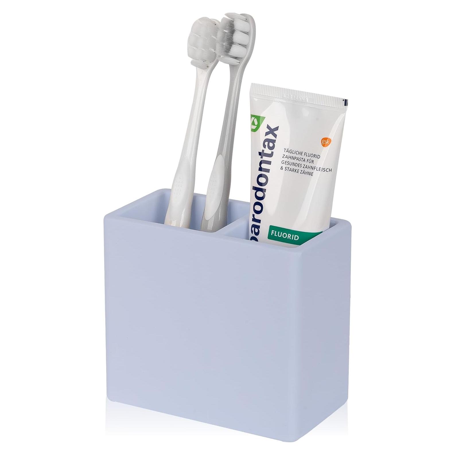 Soporte para Cepillos de Dientes Heagoale 2 Compartimentos Azul