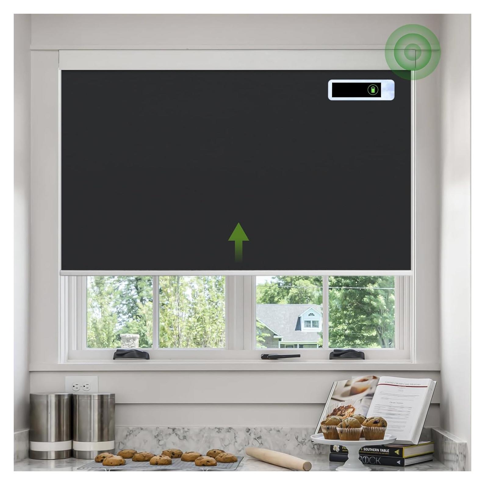 Persianas Motorizadas DONGFXK 99x183 cm con Panel Solar