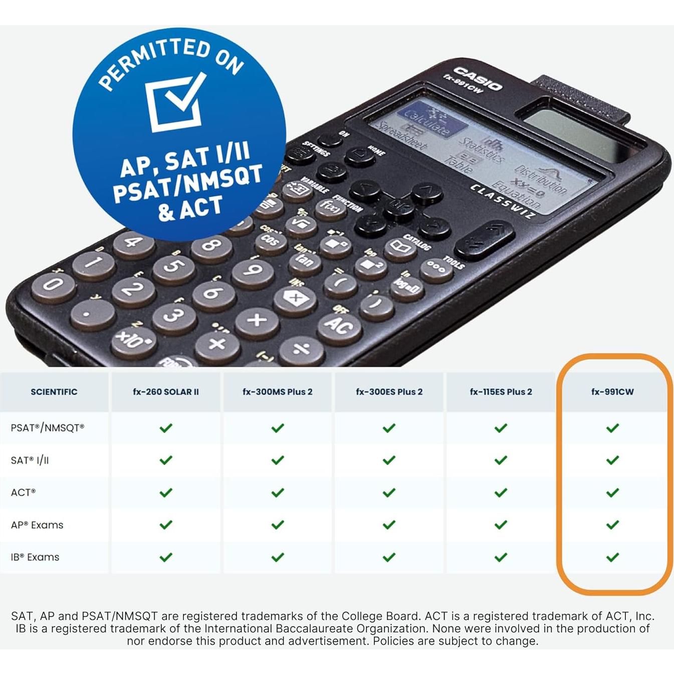 Calculadora Científica Casio fx-991CW con Pantalla Natural y 540 Funciones