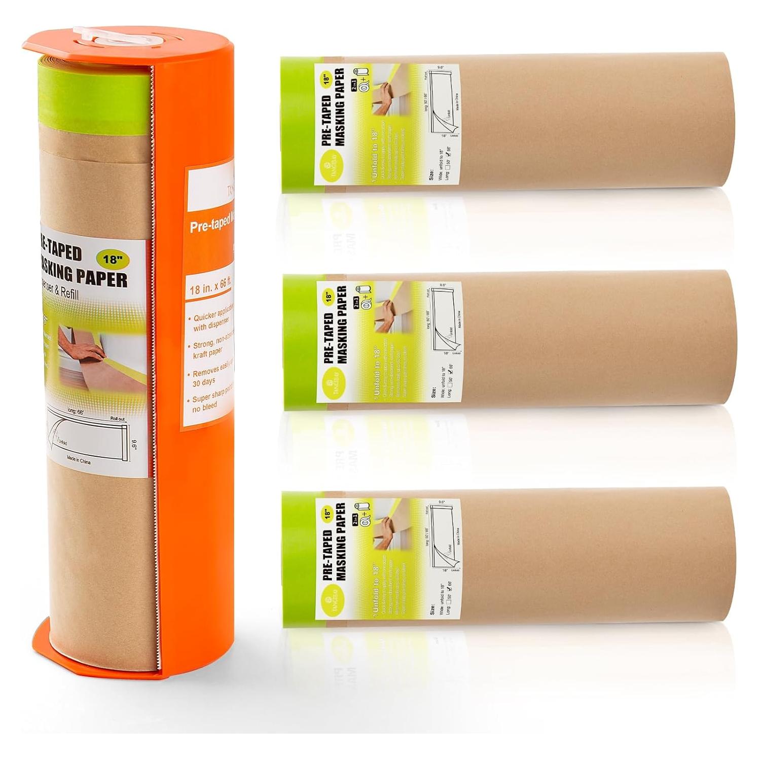 Papel de Enmascarar Pre-Adhesivo Tangibay 45.72 cm x 20.12 m