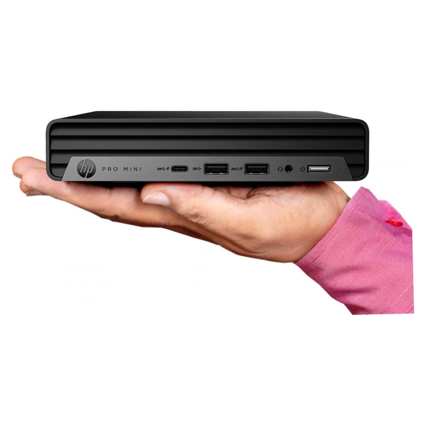 HP Pro 400 G9 Mini PC Desktop Computer, Intel i3 CPU, 8GB DDR5 RAM, 256GB PCIe SSD, Triple 4K Display Support, USB-C, Ultra-Quiet Design, Wi-Fi 6, Keyboard and Mouse, Windows 11 Pro