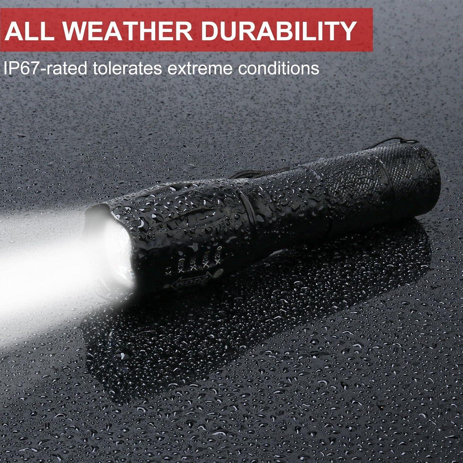 Linterna LED COSOOS Táctica Impermeable 5 Modos 600m