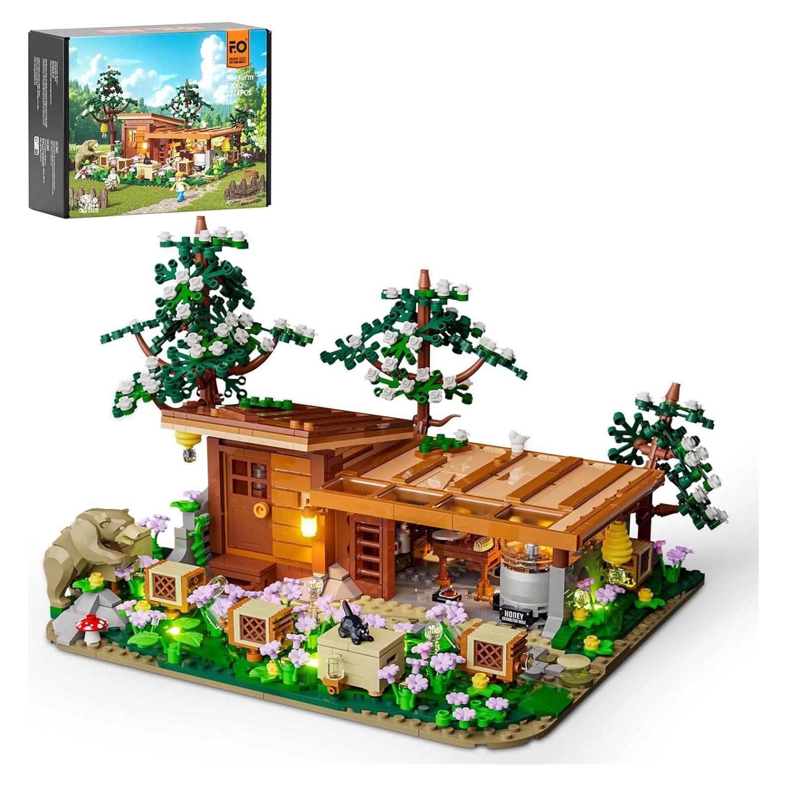 Conjunto de Bloques de Construcción FUNWHOLE Granja de Abejas 1274 Pcs