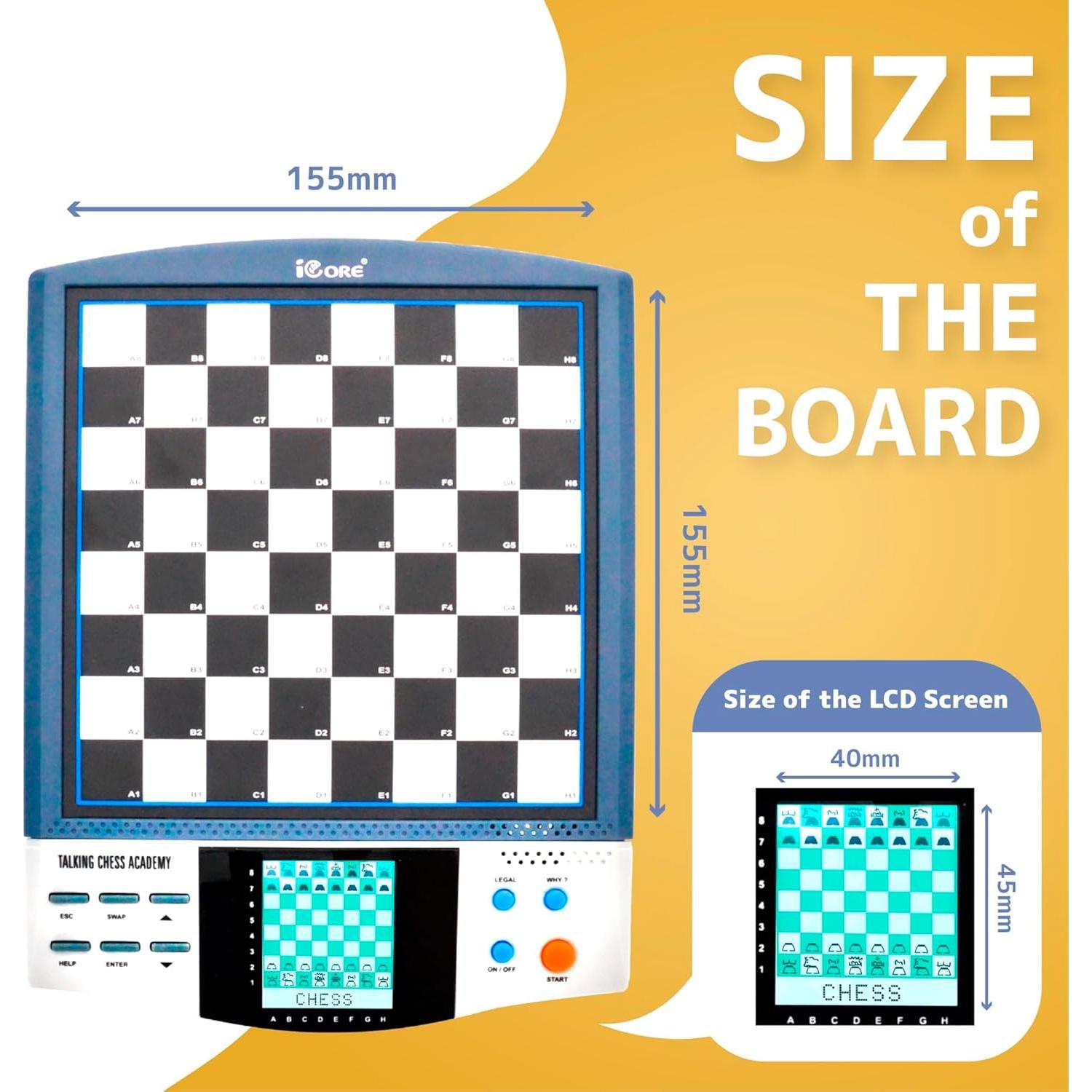 Juego de Ajedrez Electrónico iCore - Tablero con 30 Niveles