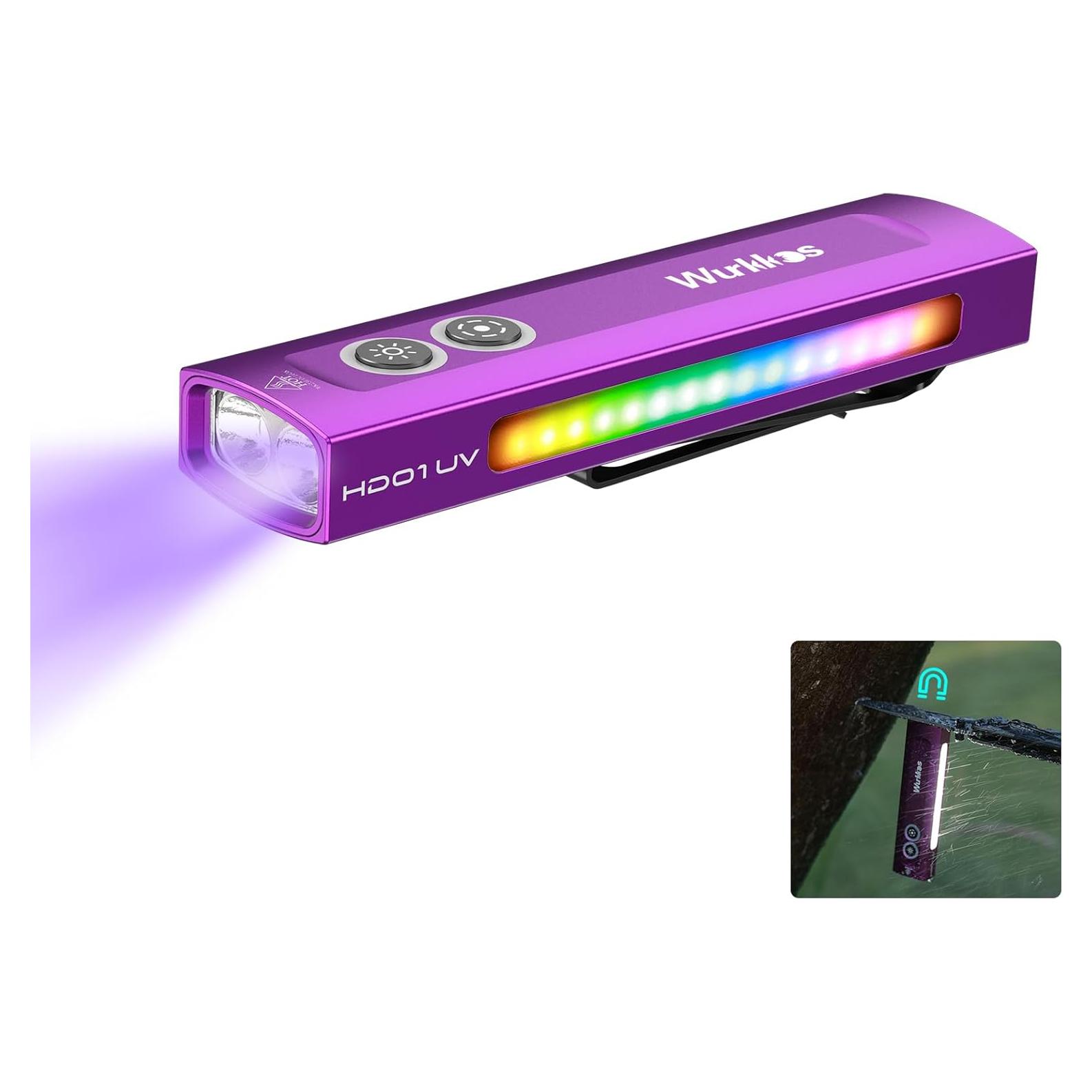 Linterna UV Wurkkos HD01 EDC Recargable 1200 Lúmenes