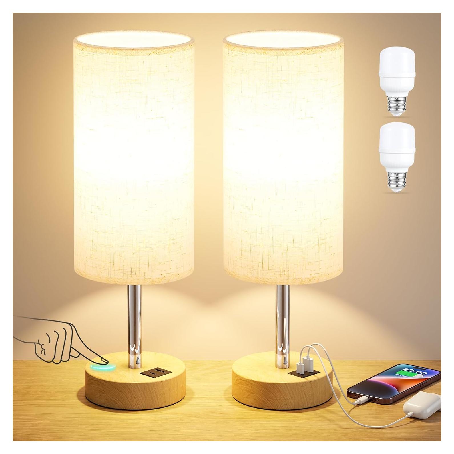 Juego de Lámparas de Mesa Táctiles Dicoool 35.56 cm Regulables