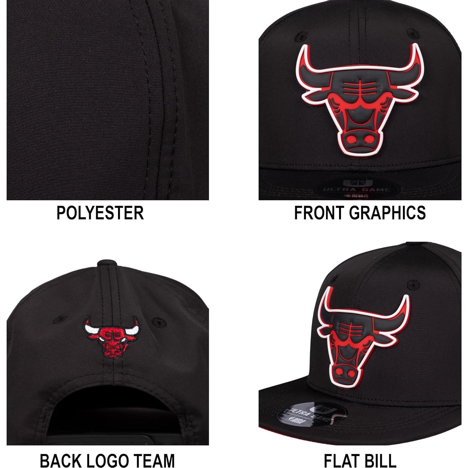 Gorra Ultra Game NBA Chicago Bulls Talla Única Negra