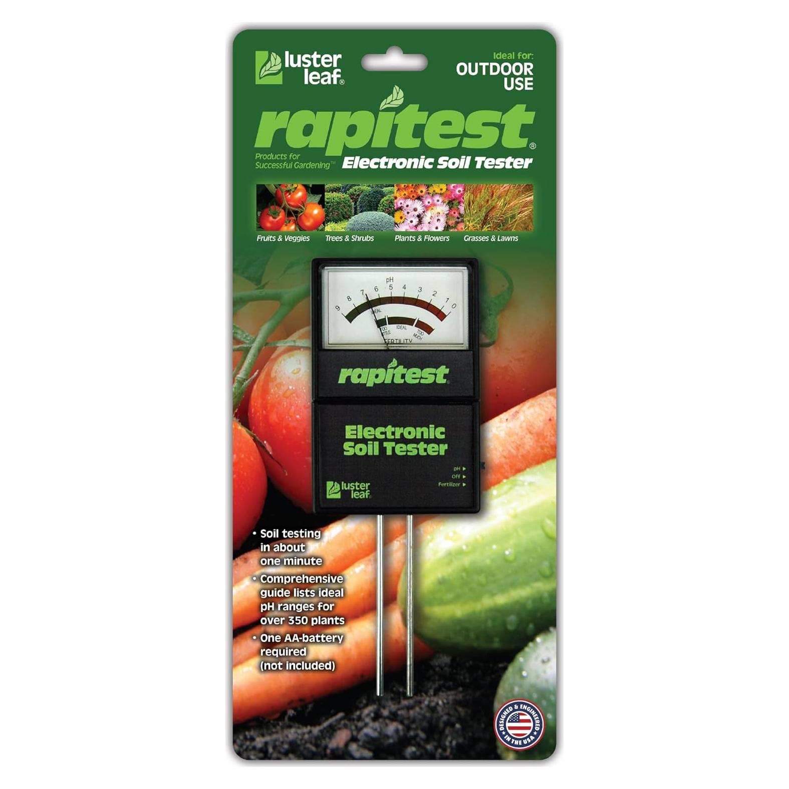 Probador Electrónico de Suelo Luster Leaf 1860 pH y Fertilidad