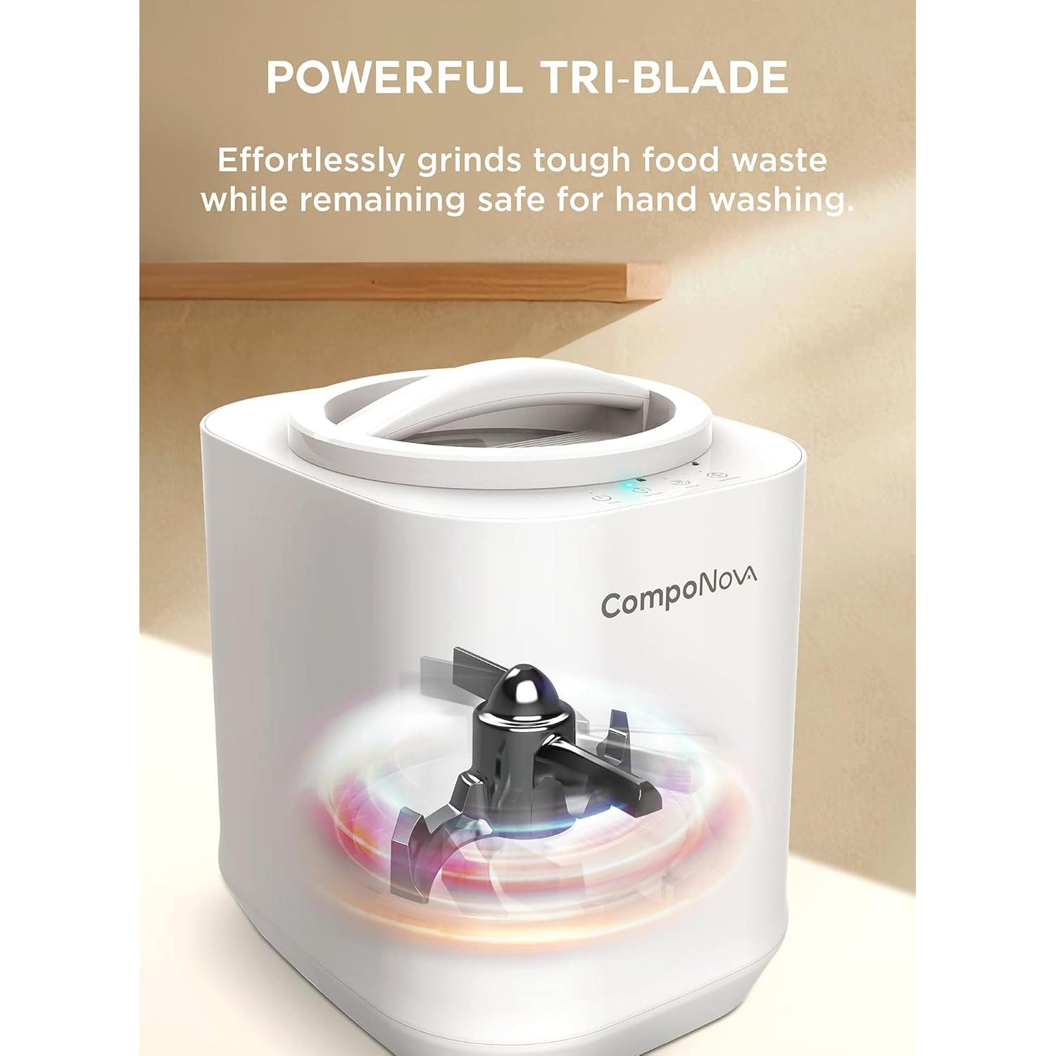 Compostador Eléctrico CompoNova Gaia 4L Sin Olores Blanco