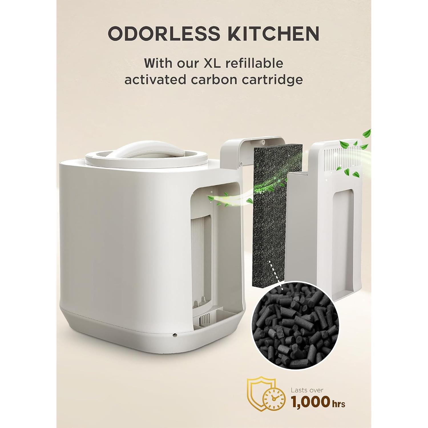 Compostador Eléctrico CompoNova Gaia 4L Sin Olores Blanco