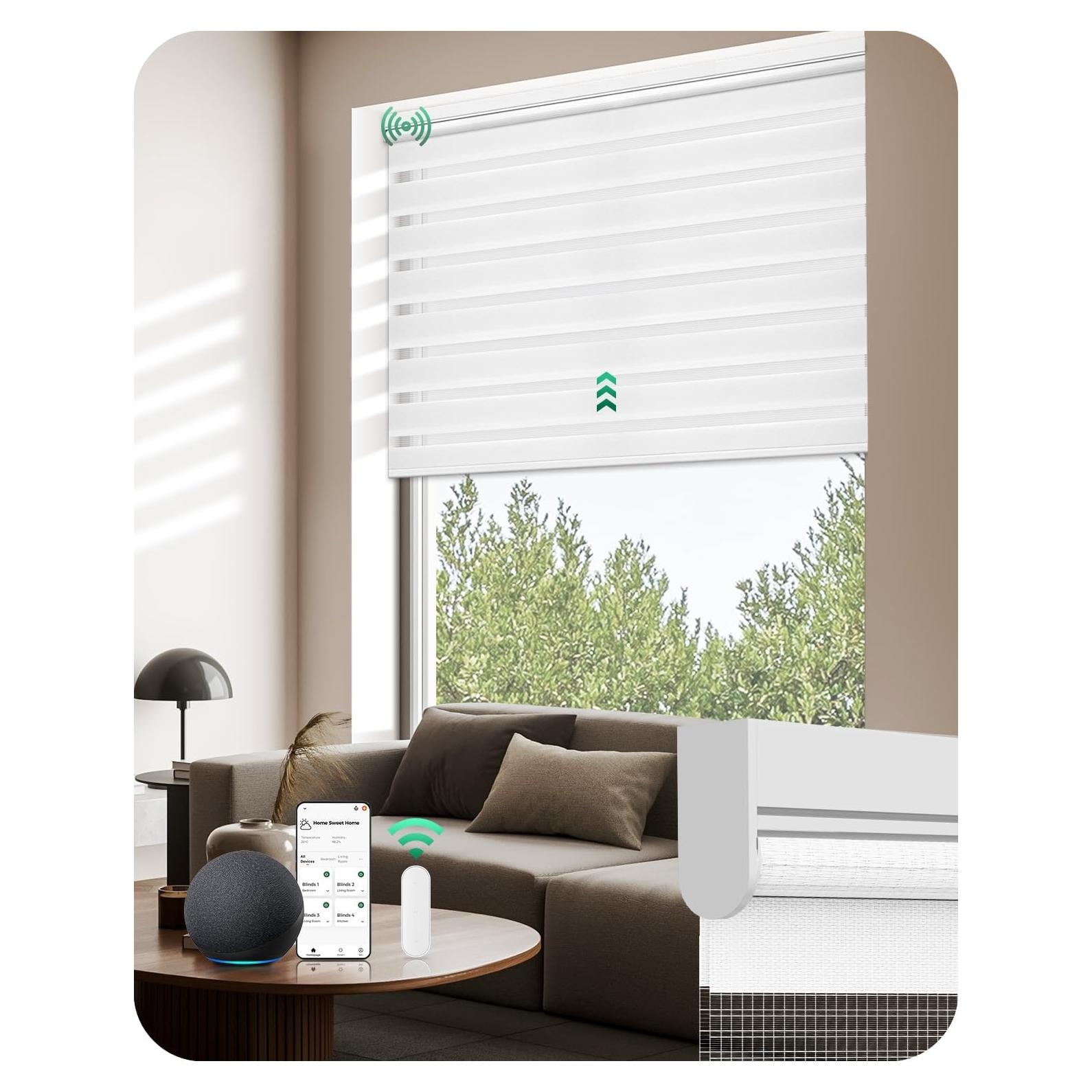 Cortinas Eléctricas Todoen Zebra 89x183 cm con Control Remoto