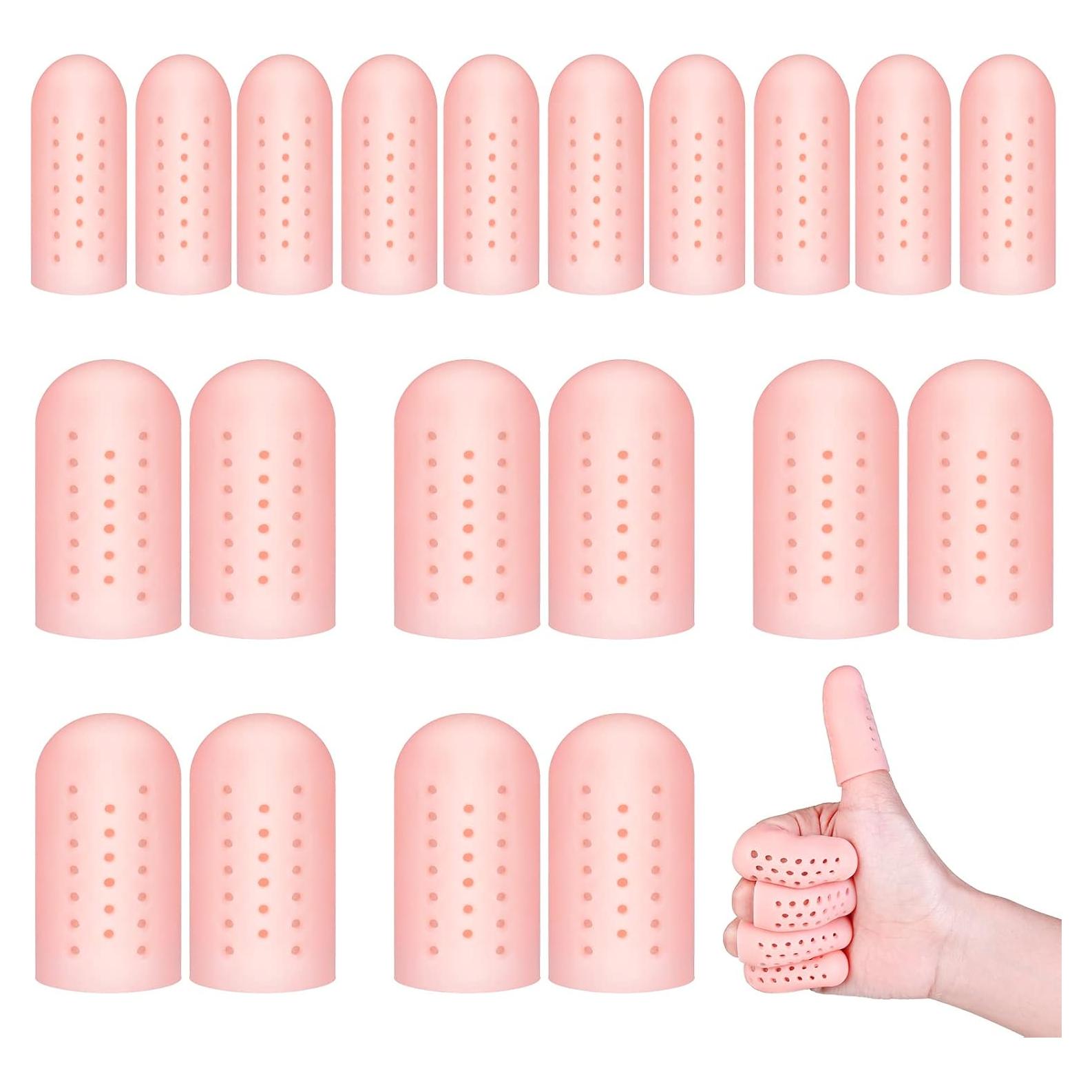Protectores de Dedos de Silicona Tondiamo - 20 Piezas Transpirables