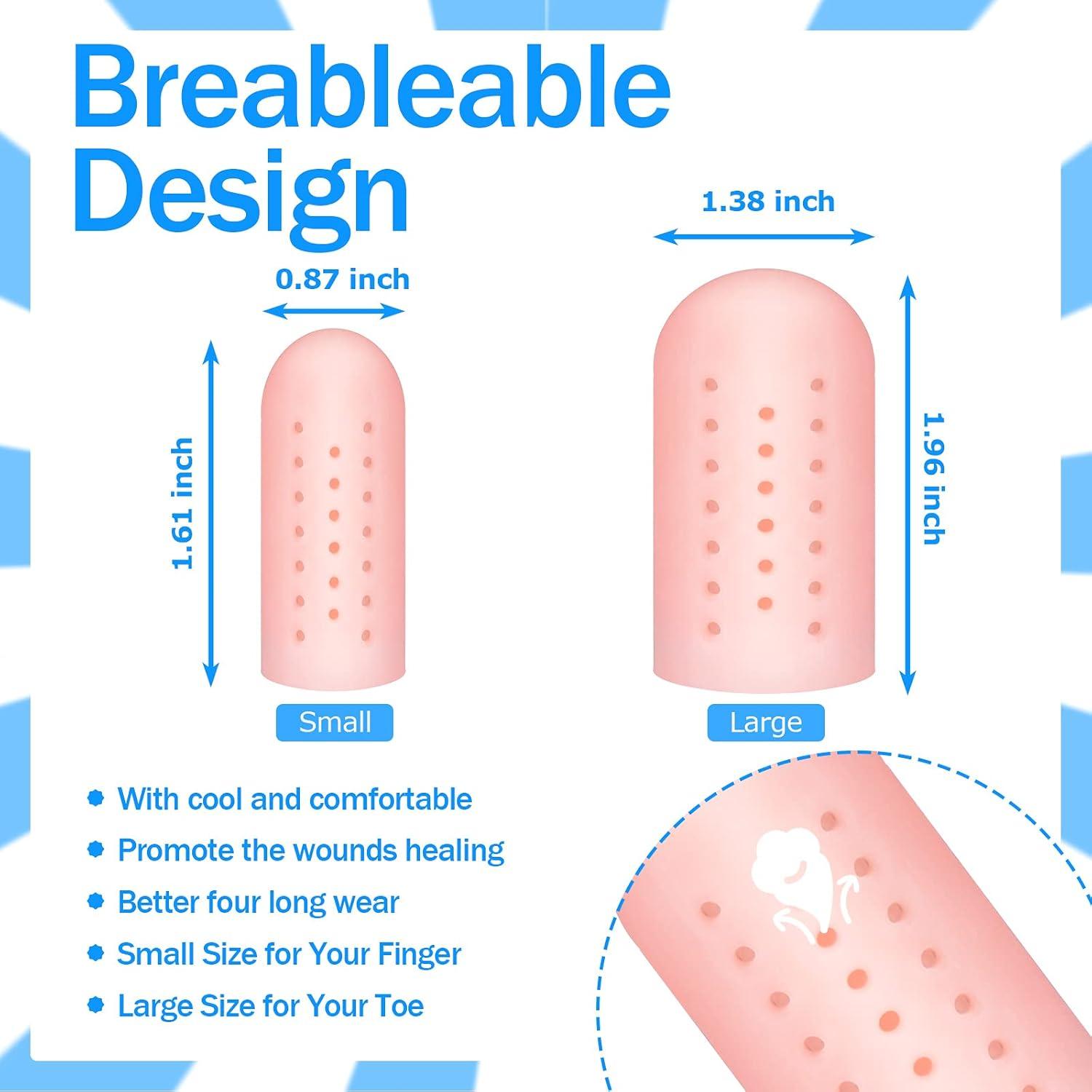 Protectores de Dedos de Silicona Tondiamo - 20 Piezas Transpirables