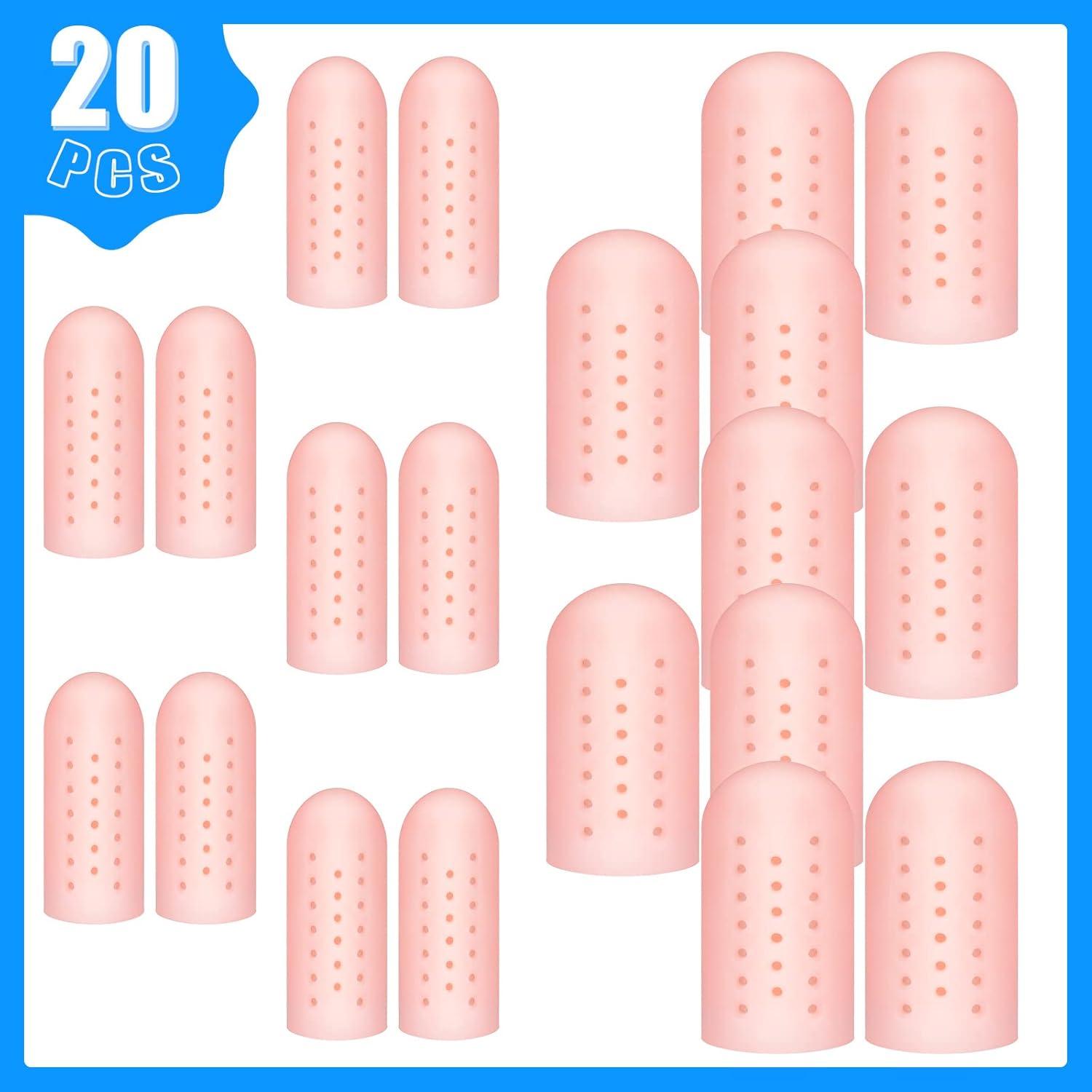 Protectores de Dedos de Silicona Tondiamo - 20 Piezas Transpirables