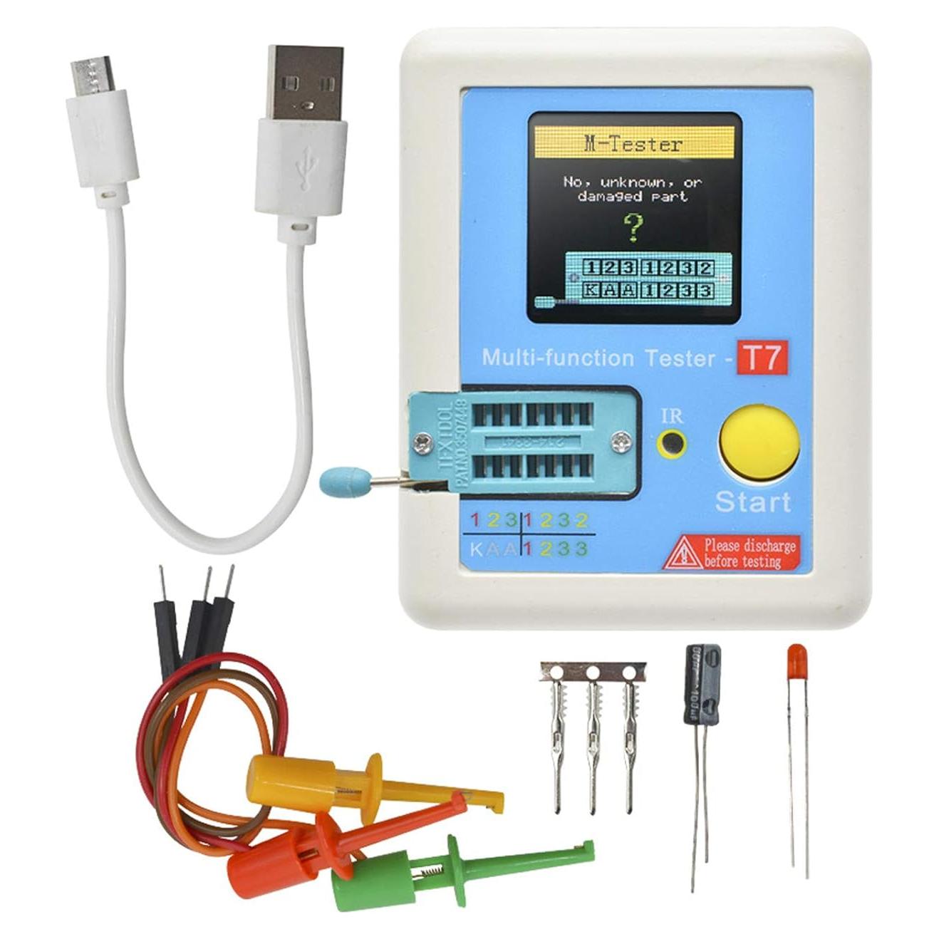 Probador de Transistores LCR-T7 Aideepen con Pantalla a Color