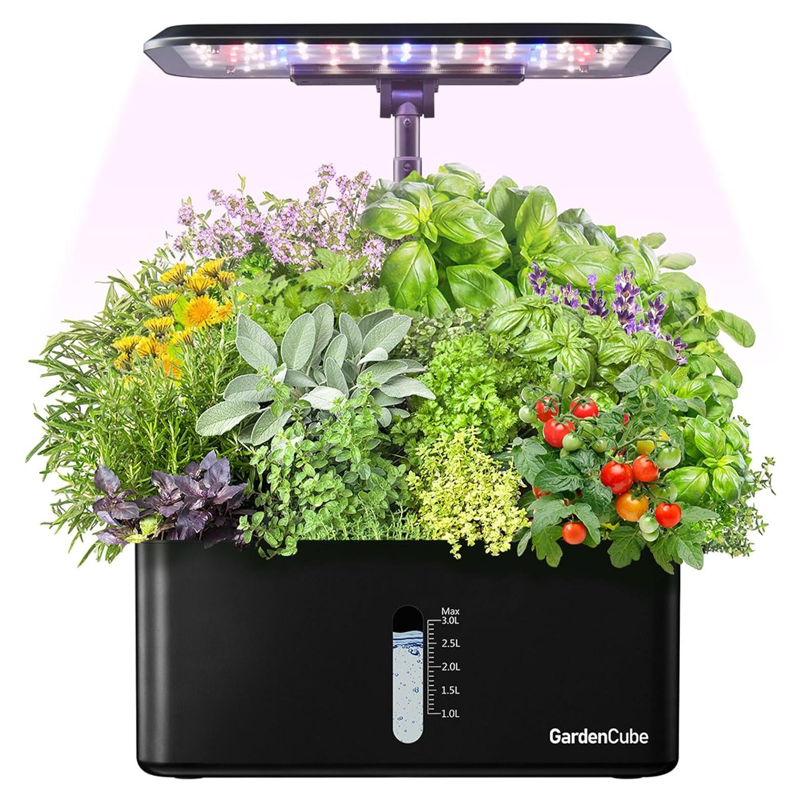 Kit Hidropónico GARDENCUBE 8 Cápsulas con Luz LED 3L
