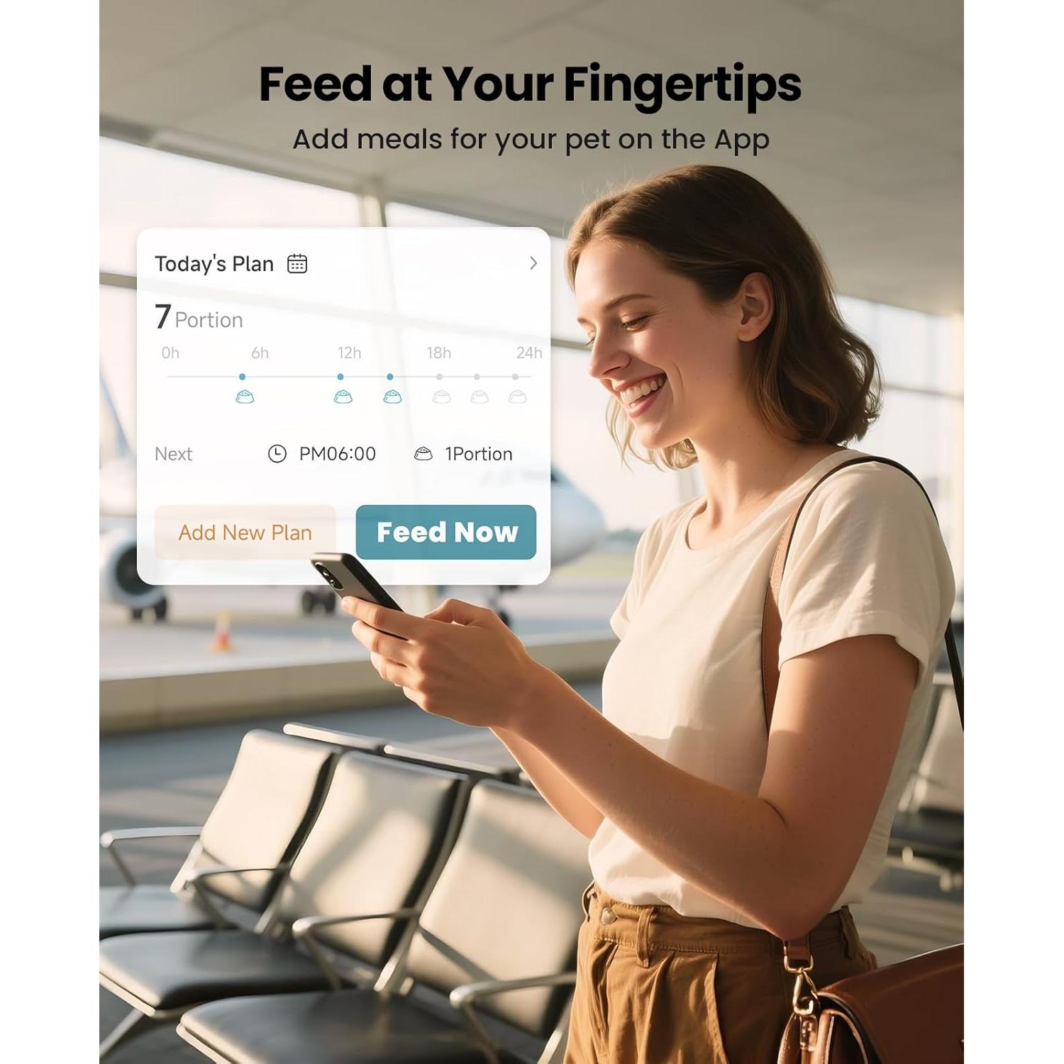 Comedero Automático Inalámbrico Oneisall 3L WiFi para Gatos