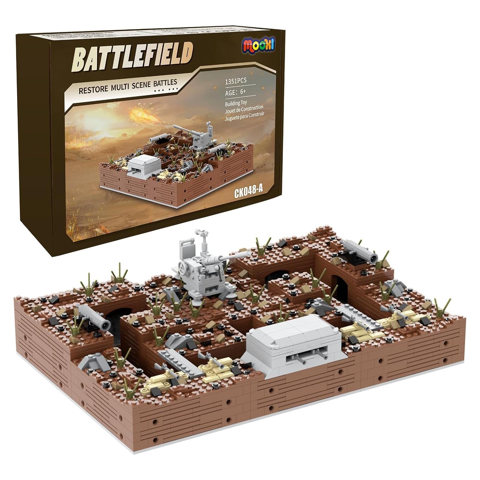 Conjunto de Bloques MOOXI Fortificaciones WWII 1351 Piezas