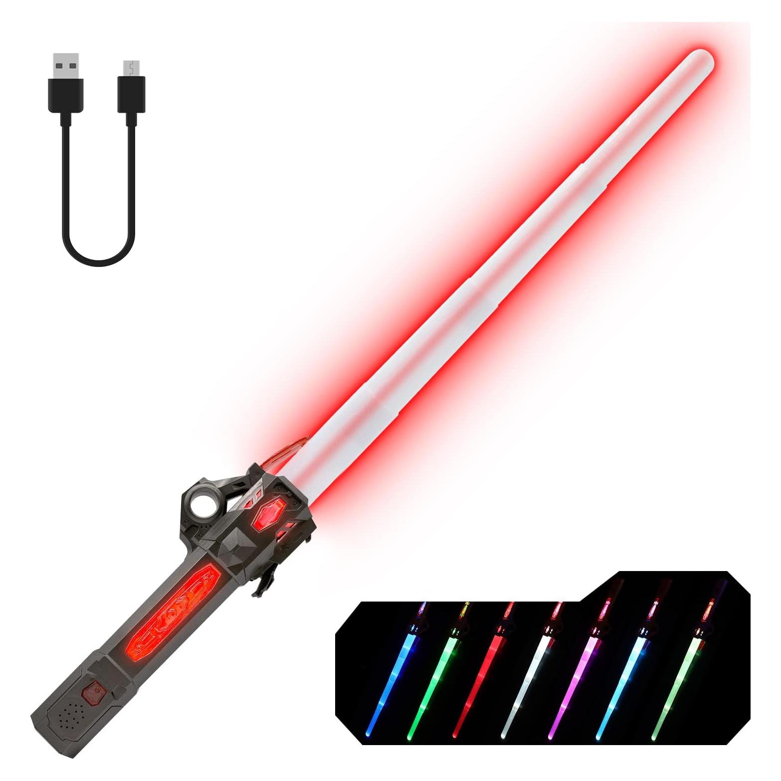 Sable Iluminado LED Gianby 26 cm 7 Colores 3 Modos FX