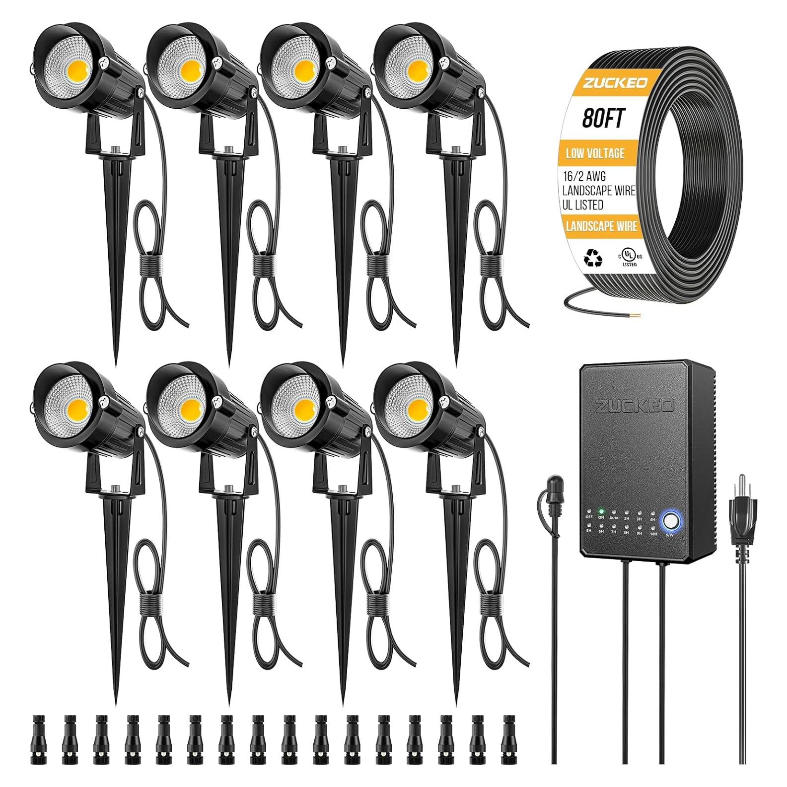 Kit de Iluminación de Paisaje ZUCKEO 8 Focos LED 5W 3000K