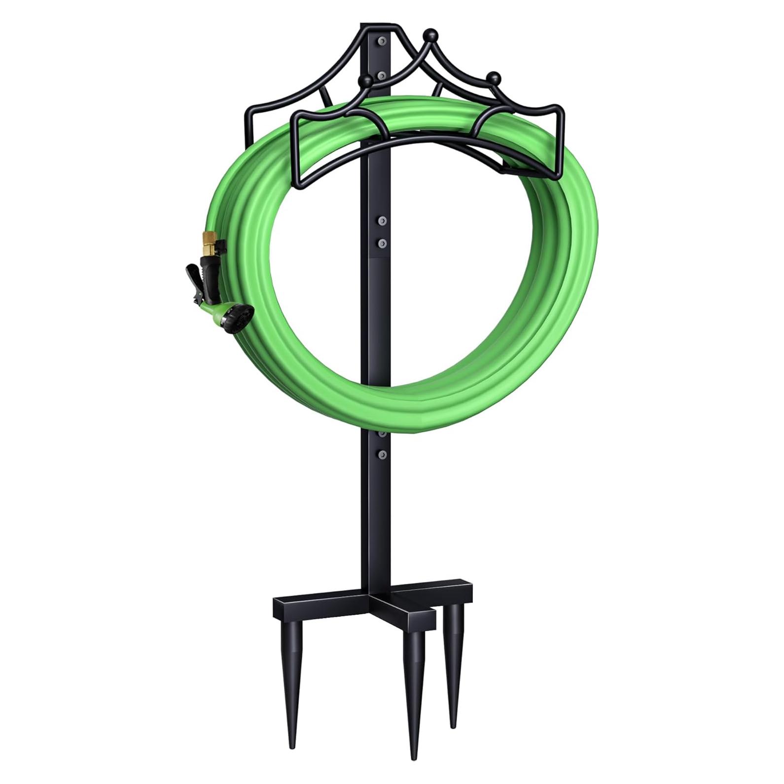 Soporte de Manguera de Jardín Garbuildman - Metal Negro 112.2 cm