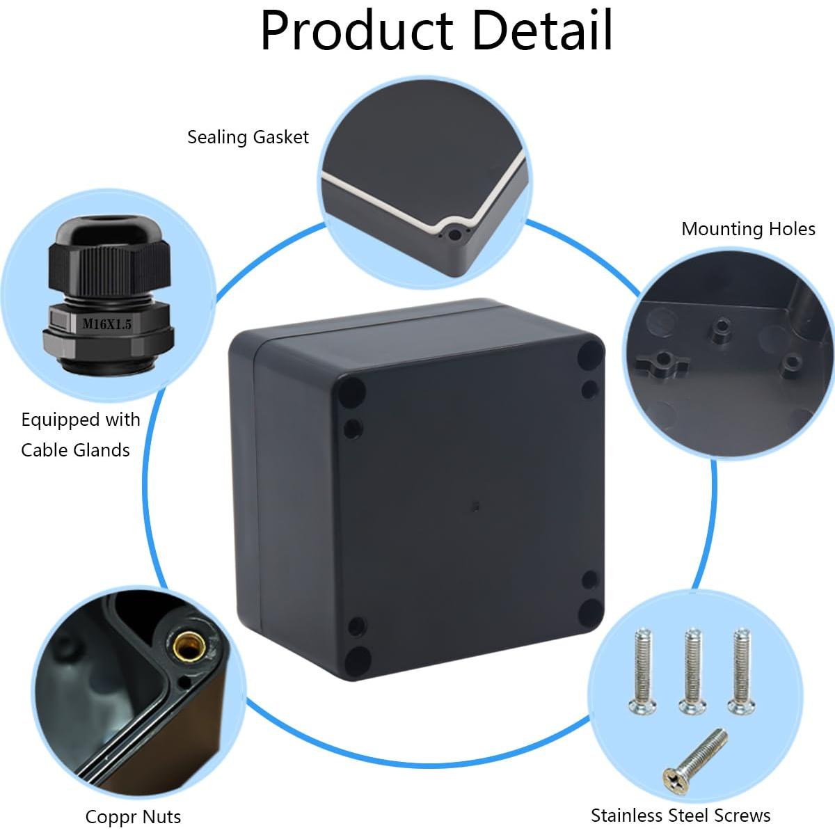 Caja de Conexiones IP65 Otdorpatio 2 Pcs 83x81x56mm ABS