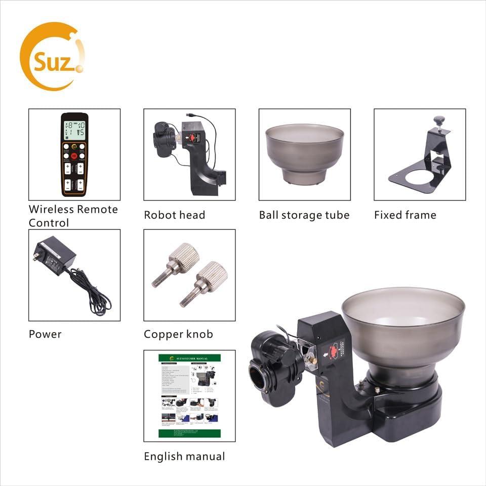 Robot de Tenis de Mesa Suz S102 Inalámbrico para Entrenamiento