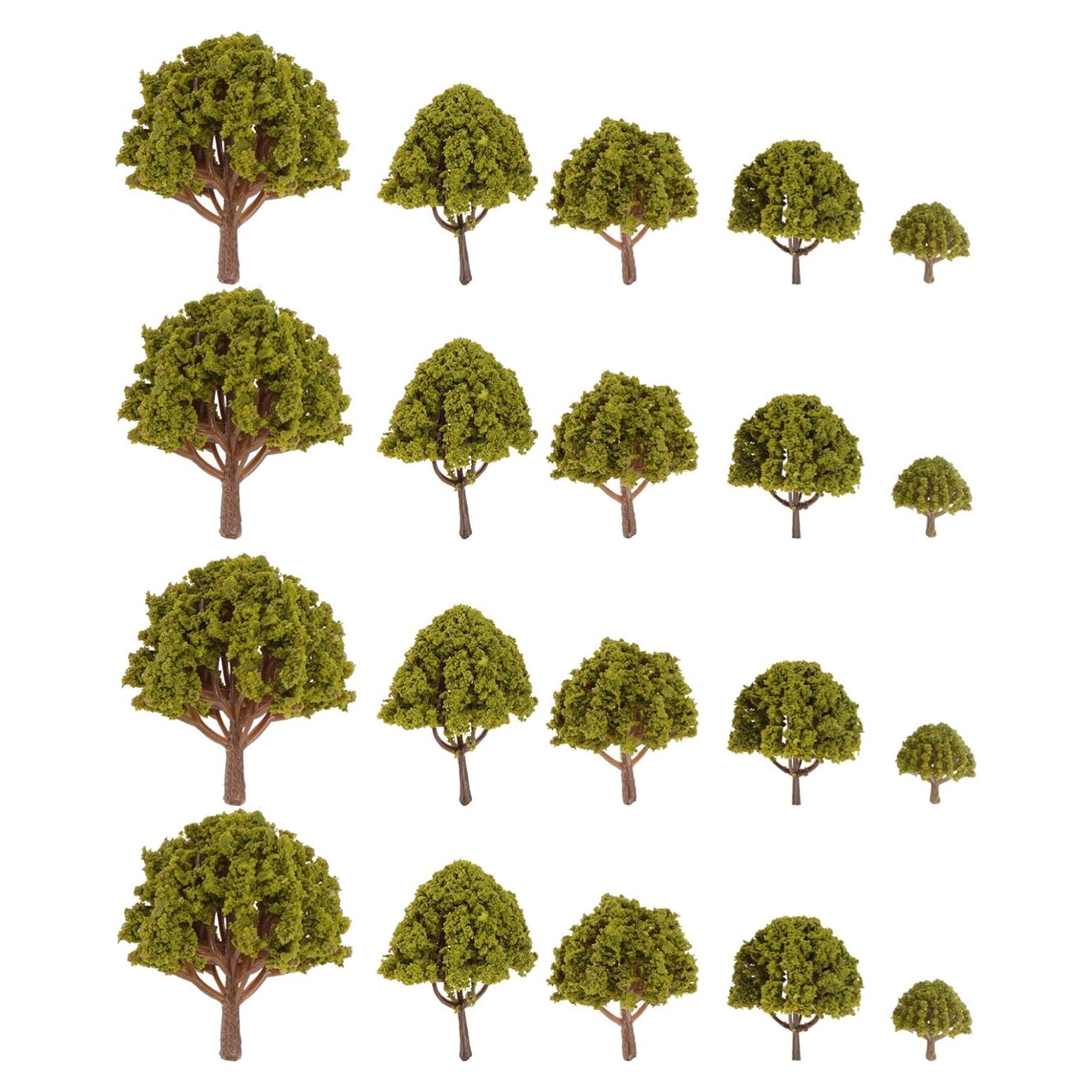 20 Pcs Árboles Miniatura Plástico SEWACC para Diorama