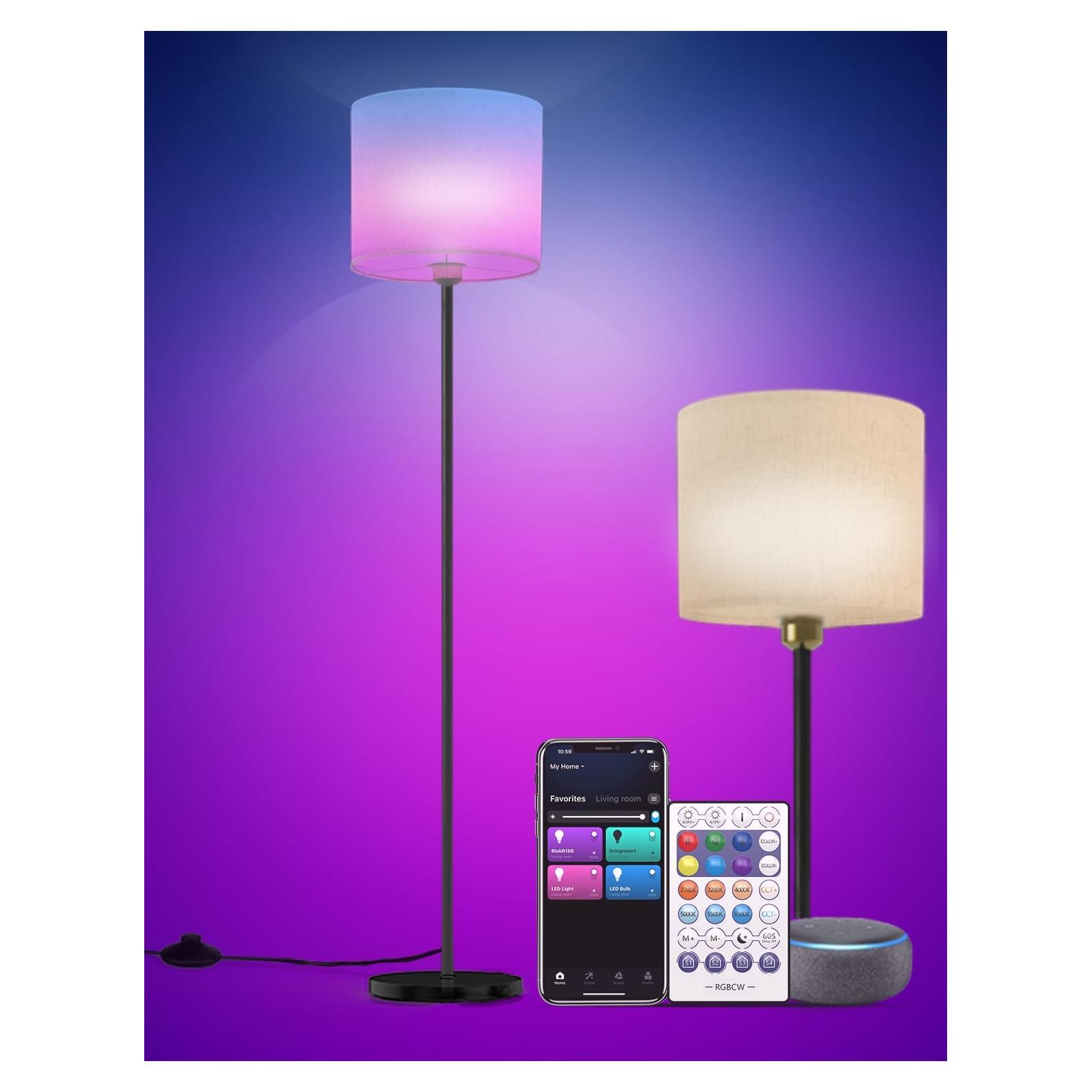 Lámpara de pie inteligente YHW DBZ-SPL9W con control remoto