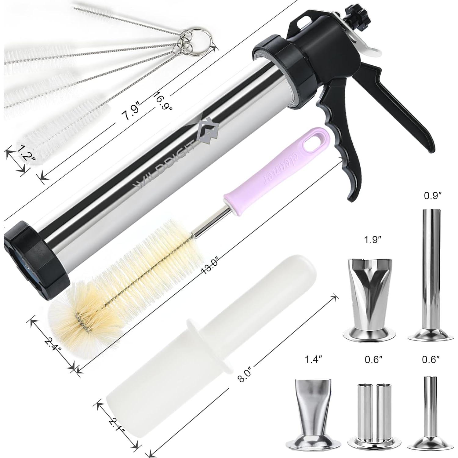 Pistola de Jerky Profesional WILDDIGIT 2.1 kg con 5 Boquillas