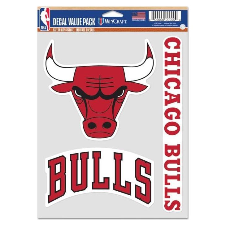 Calcomanías Multiuso Fan 3 Pack Wincraft Chicago Bulls