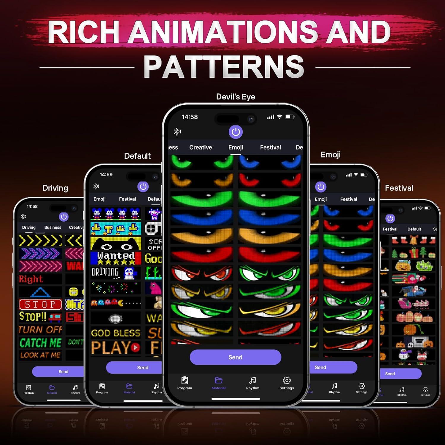 Señal LED Programable Rayhome AM0028 para Auto 38.1x10.2cm