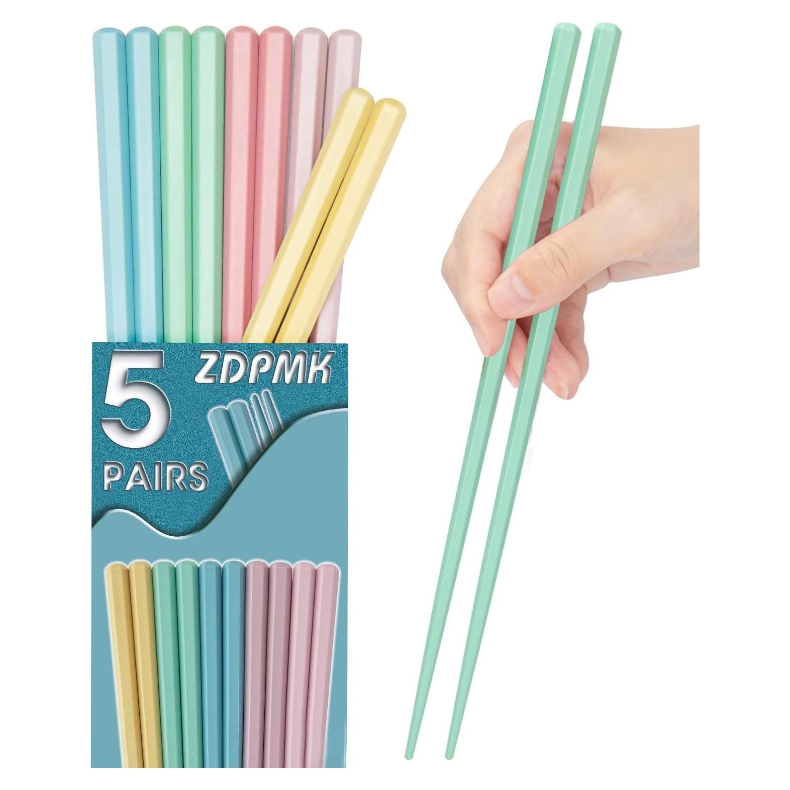 Palillos Reutilizables de Fibra de Vidrio ZDPMK 24.2 cm Antideslizantes