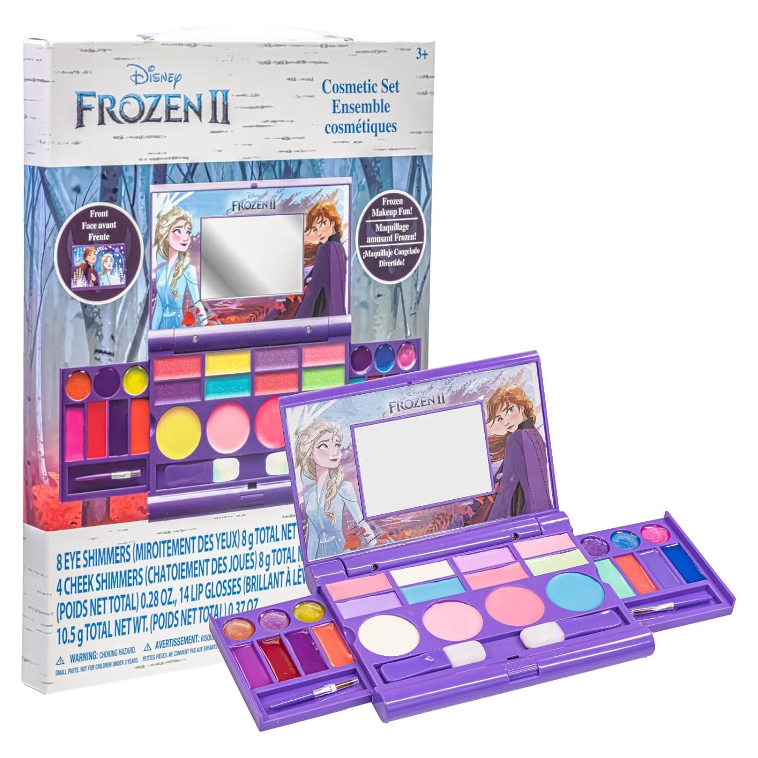 Conjunto de Cosméticos Disney Frozen Townley Girl - 14 Labiales, 4 Rubores, 8 Sombras