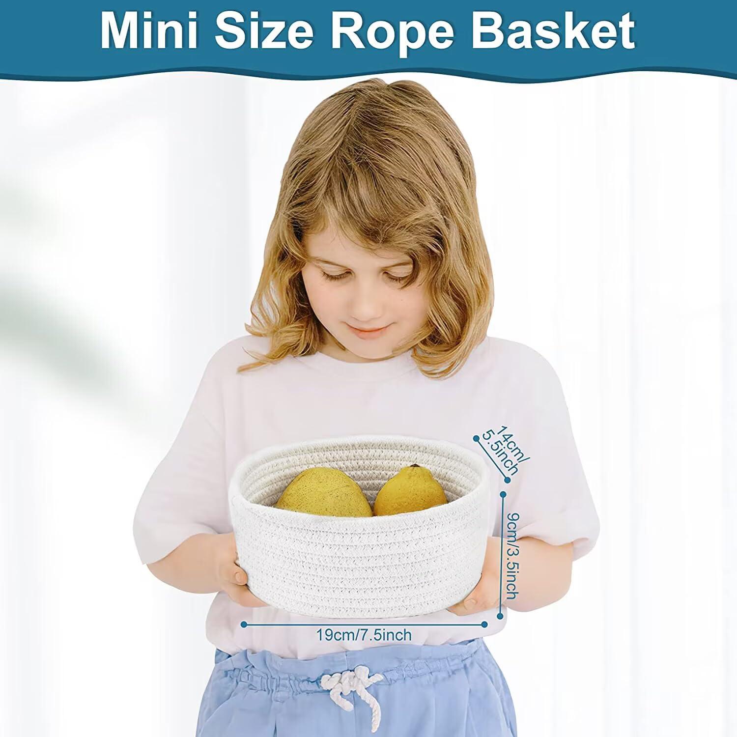 Cestas de Almacenamiento ABenkle 2 Piezas Algodón Ovaladas