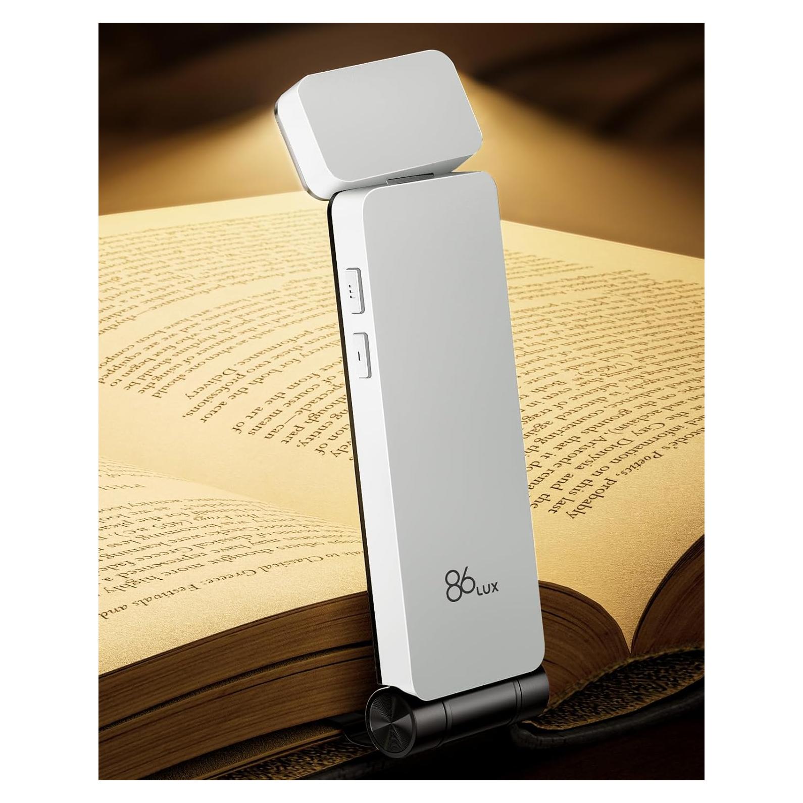 Luz de Libro LED 86lux Recargable Clip-On 3 Temperaturas