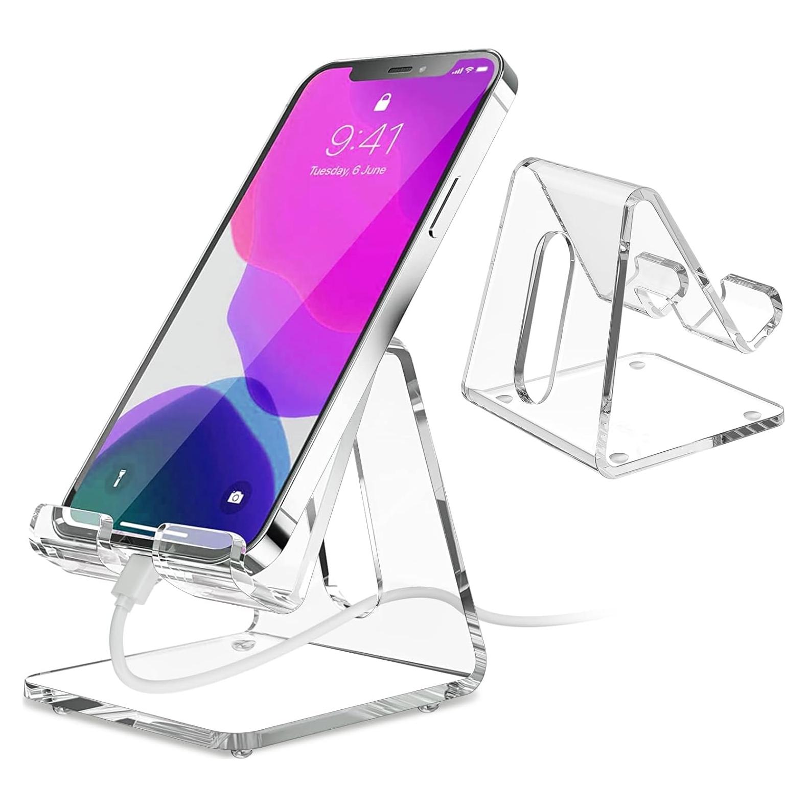 Soporte de Teléfono Celular Acrílico KTRIO para Escritorio - Universal